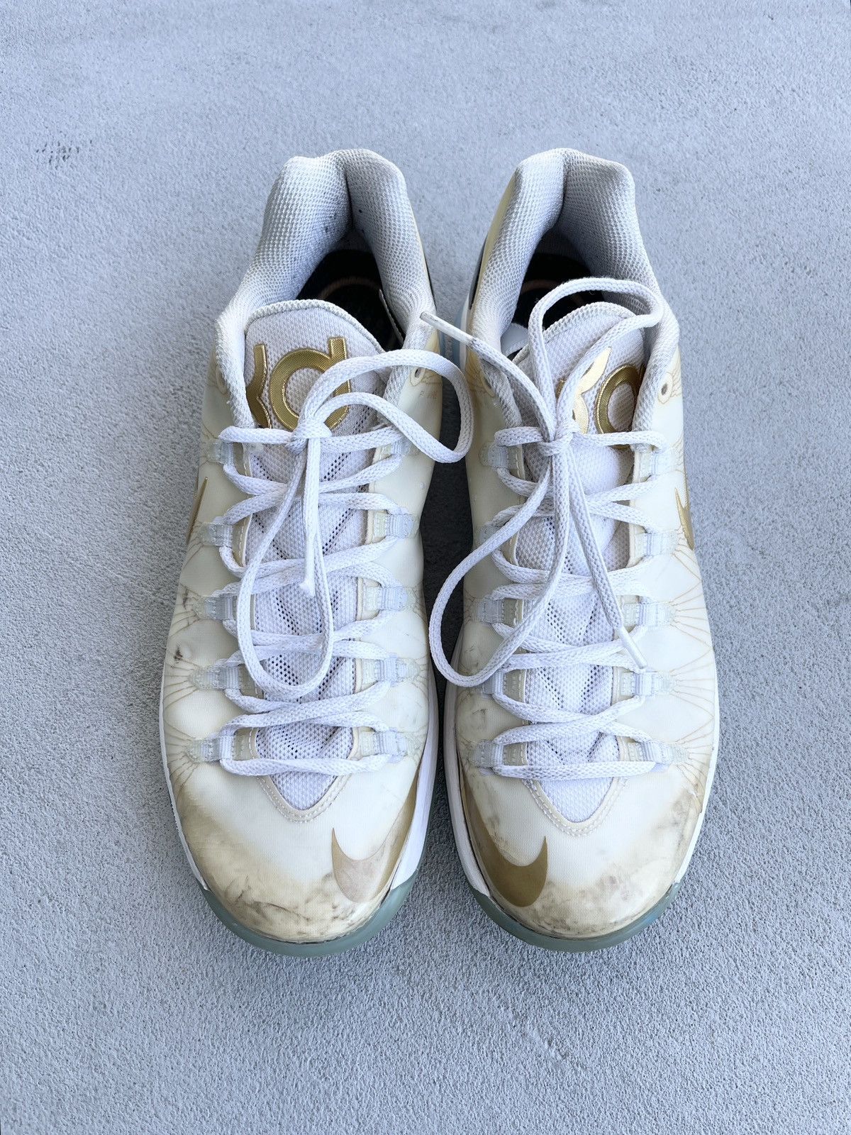 Nike STEAL! KD 5 Elite White Gold Size US 8.5 / EU 41-42 - 3 Thumbnail