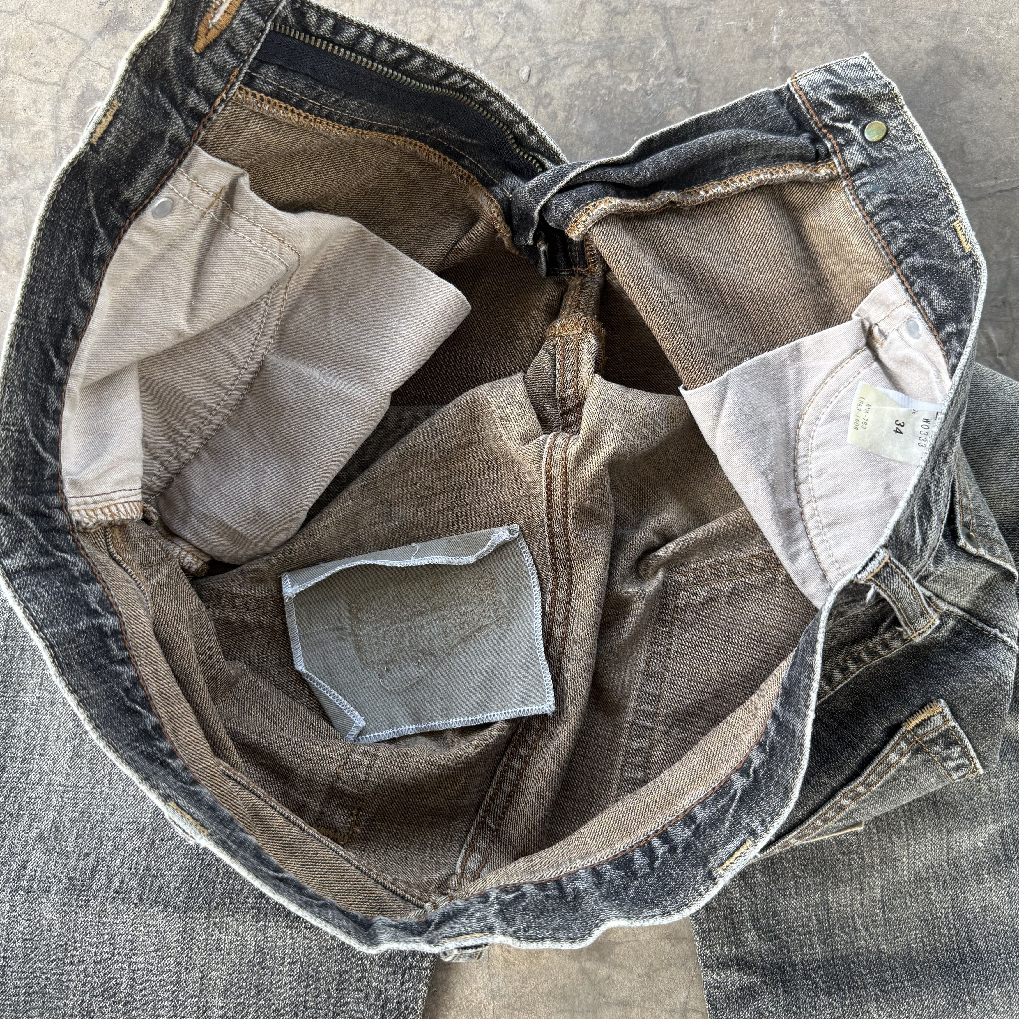 Wrangler W34x32 Vintage Japanese Faded Rusty Black Denim Jean Pants Size US 34 / EU 50 - 11 Thumbnail
