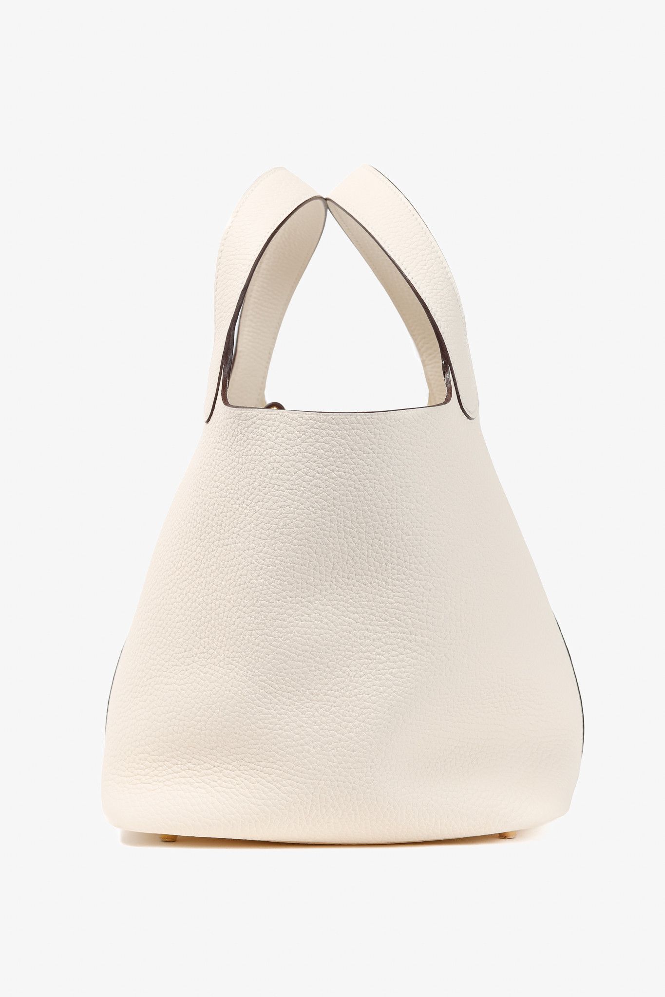 Hermes Hermes Picotin Lock 22 Nata Taurillon Clemence Leather Tote Size ONE SIZE - 4 Thumbnail