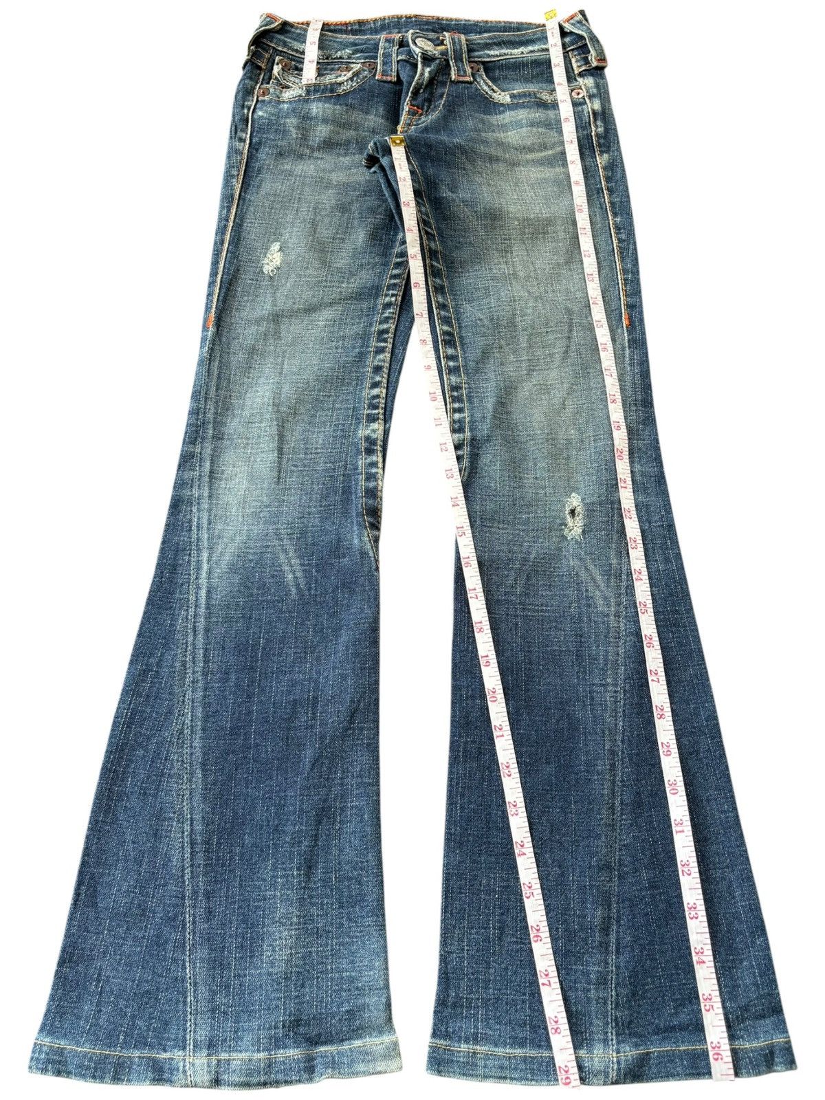 True Religion Vintage USA True Religion Joey Distressed Flare Jeans Size 26" / US 2 / IT 38 - 7 Thumbnail