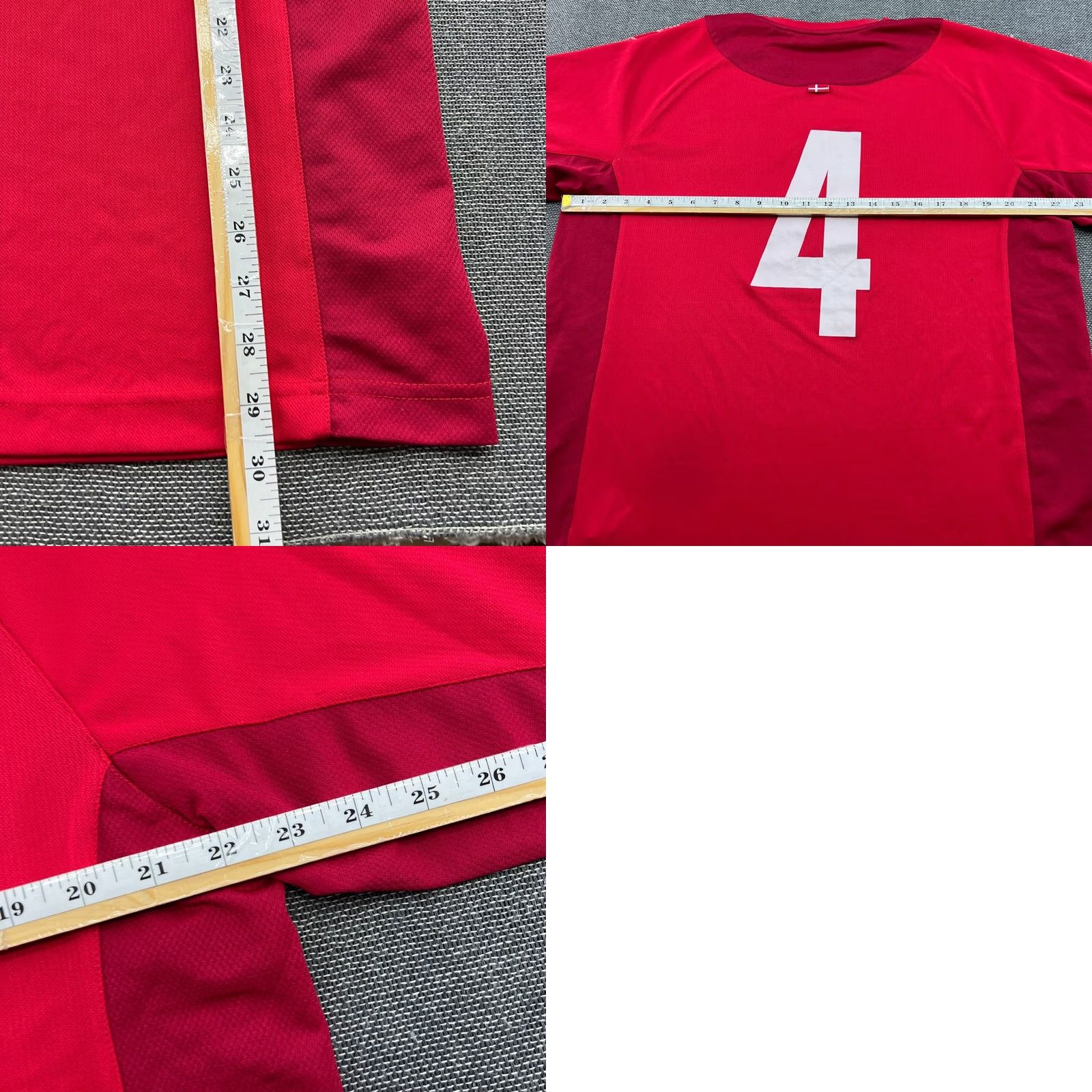 Hummel Hummel Denmark 2003 2004 Home Match Issue #4 Football Jersey Mens XL Red Shirt Short Sleeve Pullover Moisture Wicking Quick Dry Size US XL / EU 56 / 4 - 10 Thumbnail