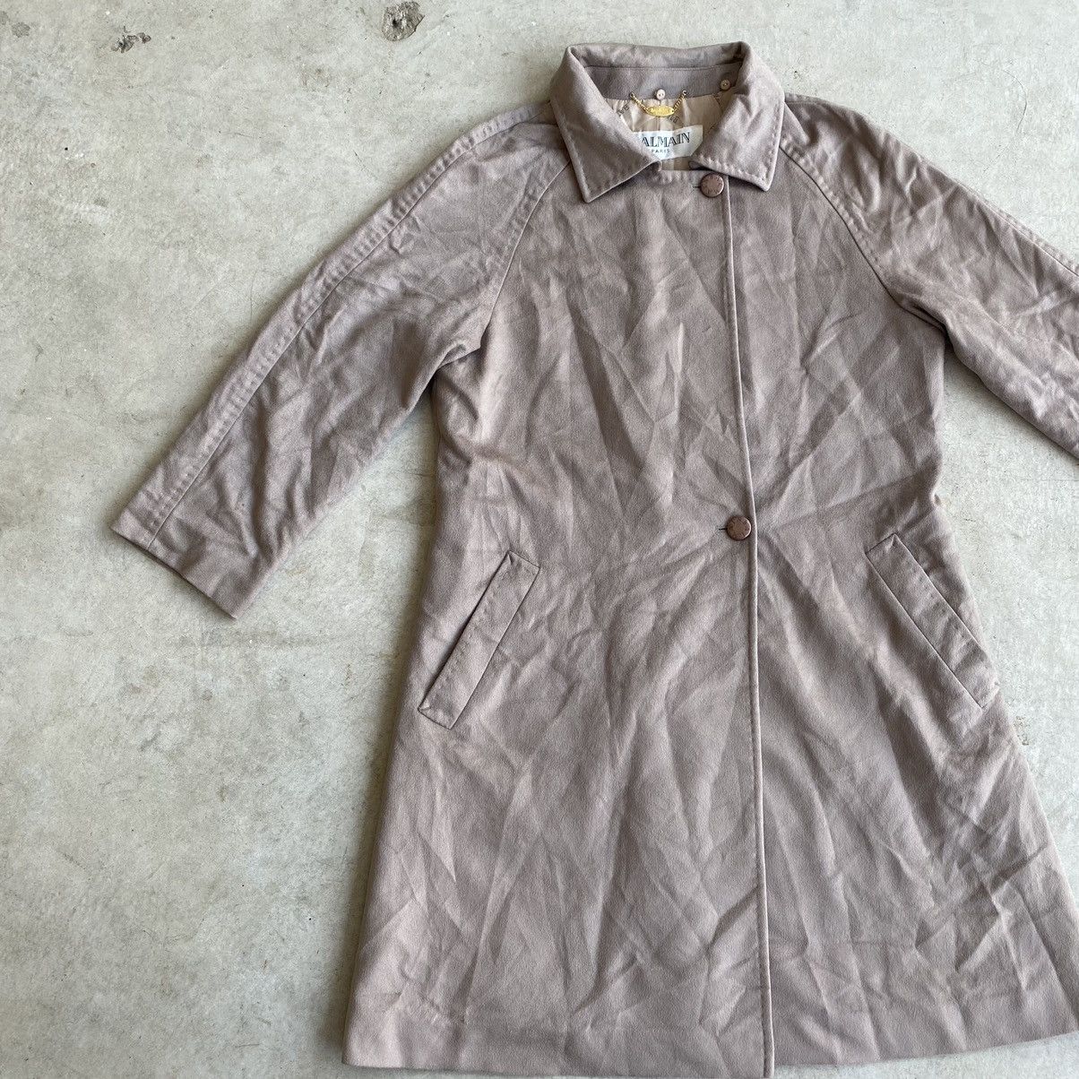 Balmain × Designer Balmain Paris Cashmere Trench Coat Size US M / EU 48-50 / 2 - 2 Thumbnail