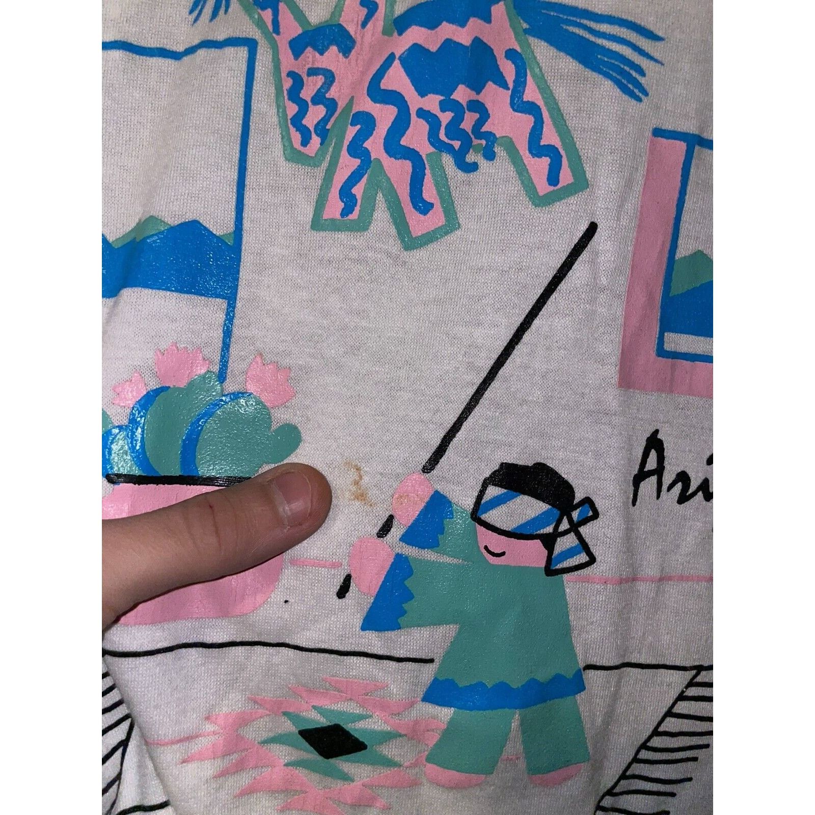Jerzees Vintage Arizona Shirt Pinata Party Graphic White M Tee Size US M / EU 48-50 / 2 - 7 Thumbnail