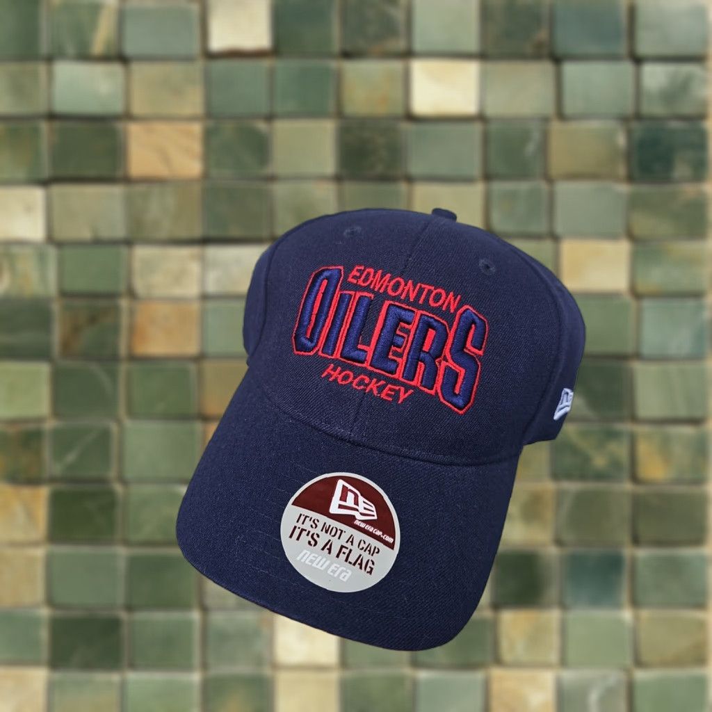 New Era VINTAGE New Era Strapback Hat Edmonton Oilers NHL Classic Men Adjustable Wool and Acrylic Blue Snapback Size ONE SIZE - 1 Thumbnail