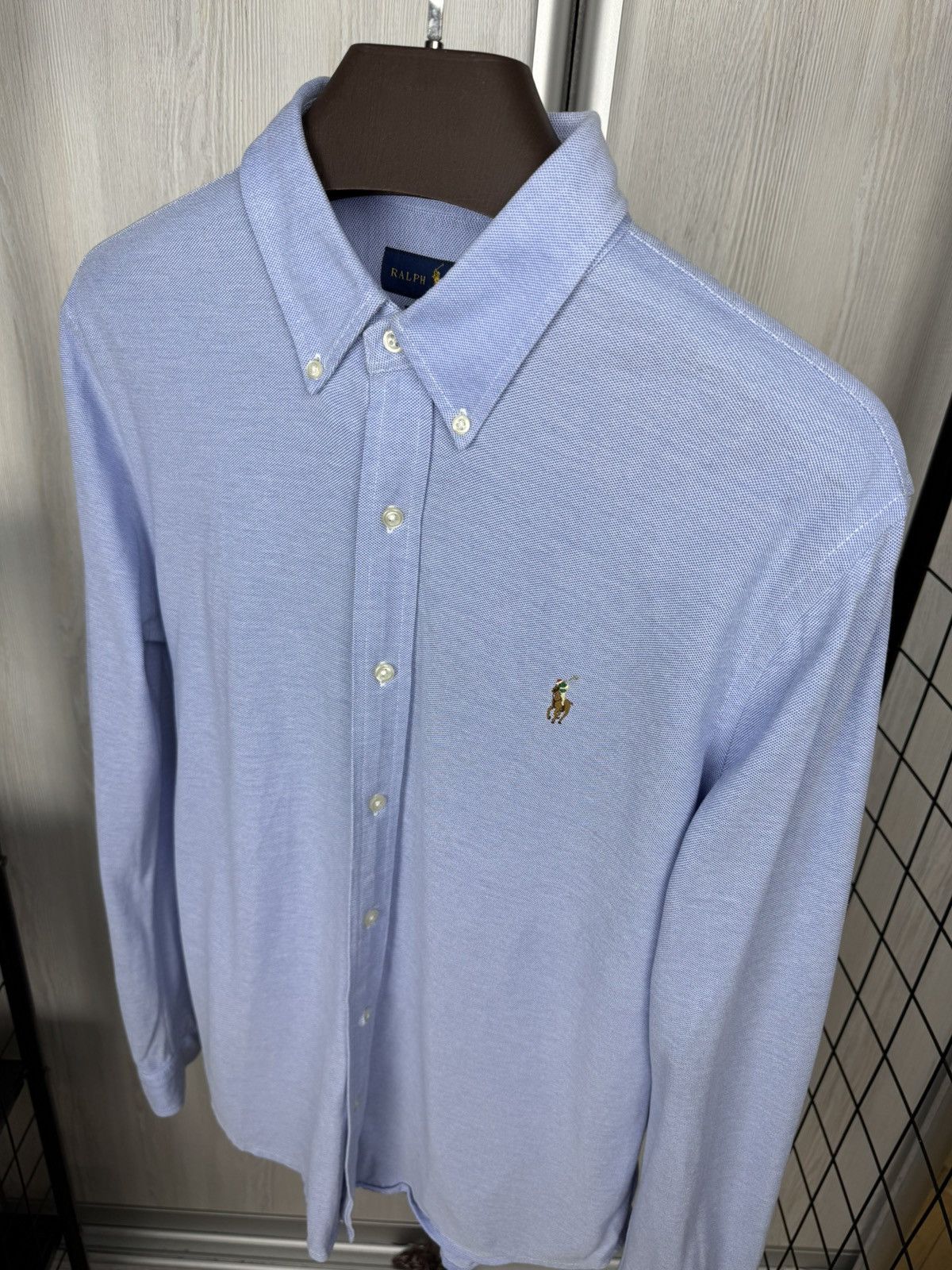 Polo Ralph Lauren Polo Ralph Lauren knit oxford blue long sleeve shirt Size US L / EU 52-54 / 3 - 6 Thumbnail