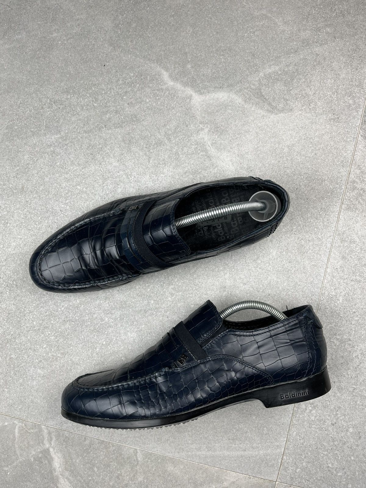 Leather RRP 550$ Baldinini crocodile leather mocassins formal shoes Size US 9.5 / EU 42-43 - 1 Thumbnail