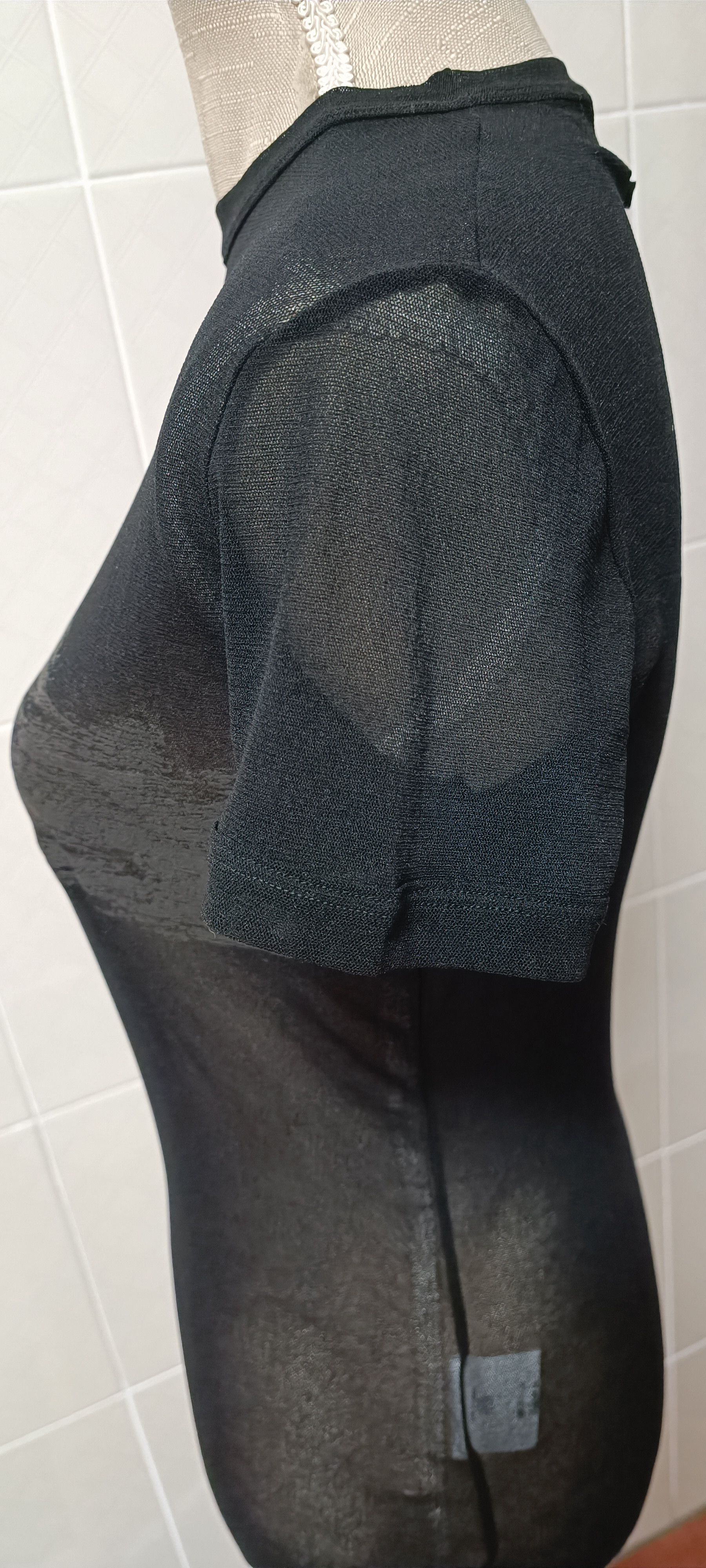 Jean Paul Gaultier 90's - Black nylon mesh t-shirt - No used Size M / US 6-8 / IT 42-44 - 8 Thumbnail