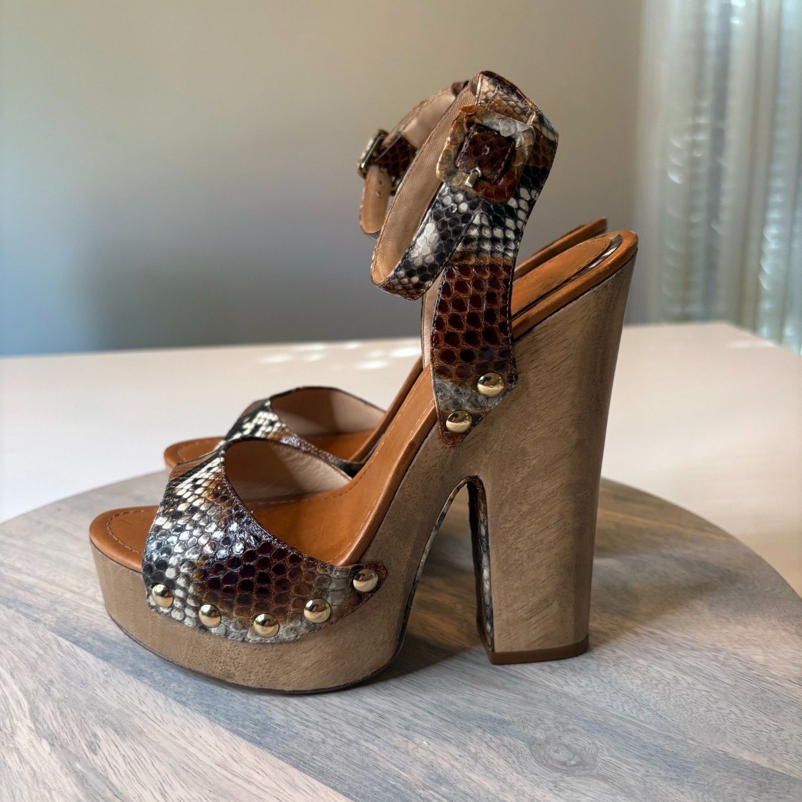 Alexandre Birman Alexandre Birman Exotic Print Open Toe Sandals US Size 9 Size US 9 / IT 39 - 3 Thumbnail