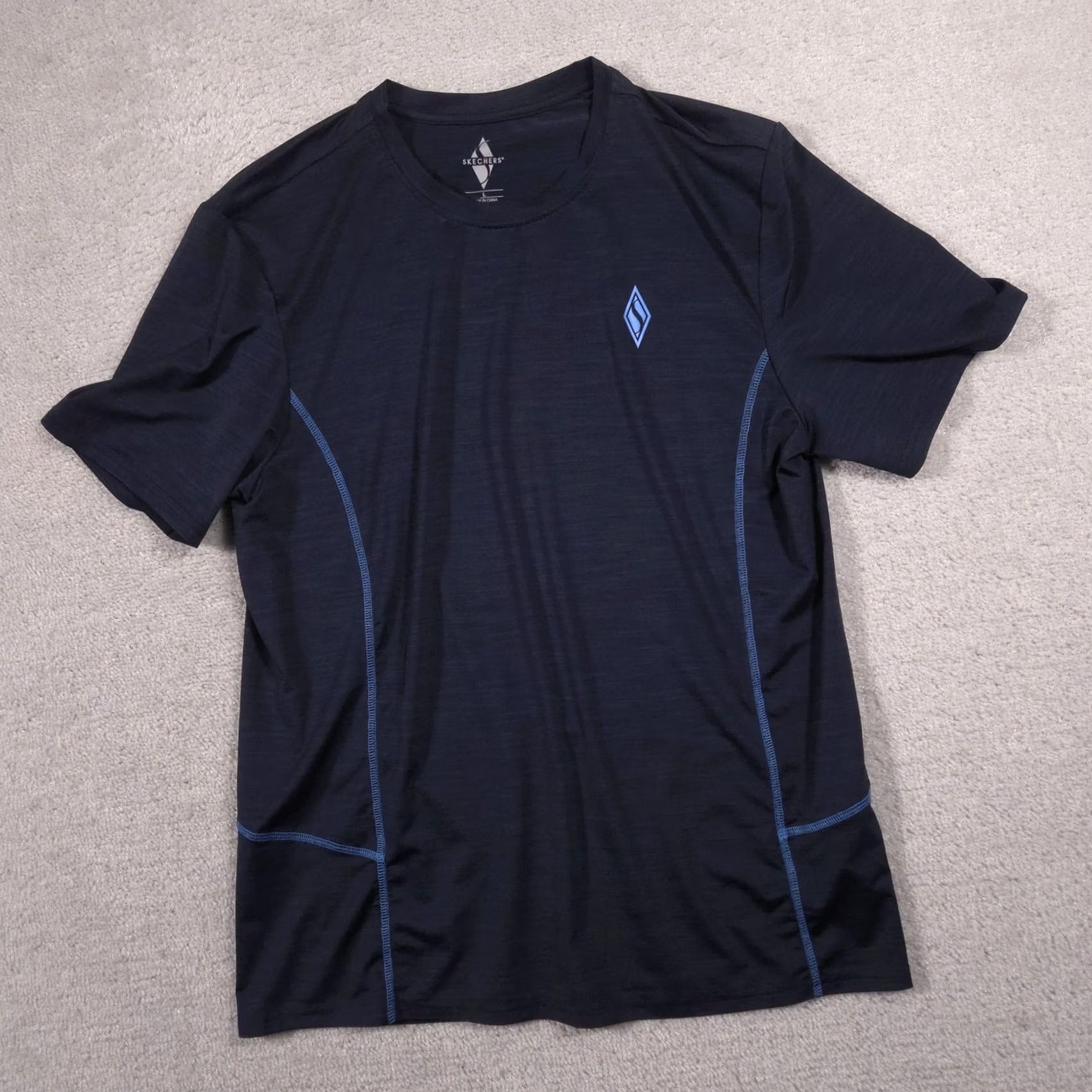 SKECHERS Skechers Shirt Mens Large Blue Lightweight Athletic Performance Crew Tee Top Size US L / EU 52-54 / 3 - 2 Thumbnail