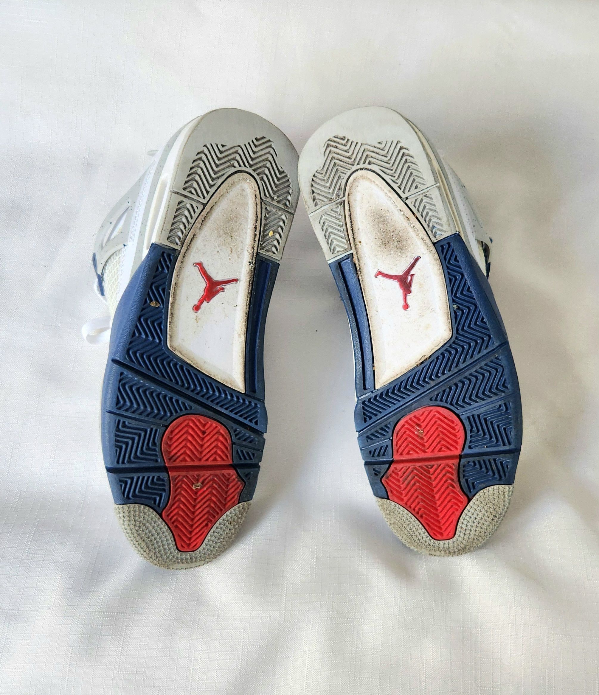 Jordan Brand × Nike Nike Air Jordan 4 Retro 8 White Midnight Navy Grey DH6927140 Size US 8 / EU 41 - 11 Thumbnail