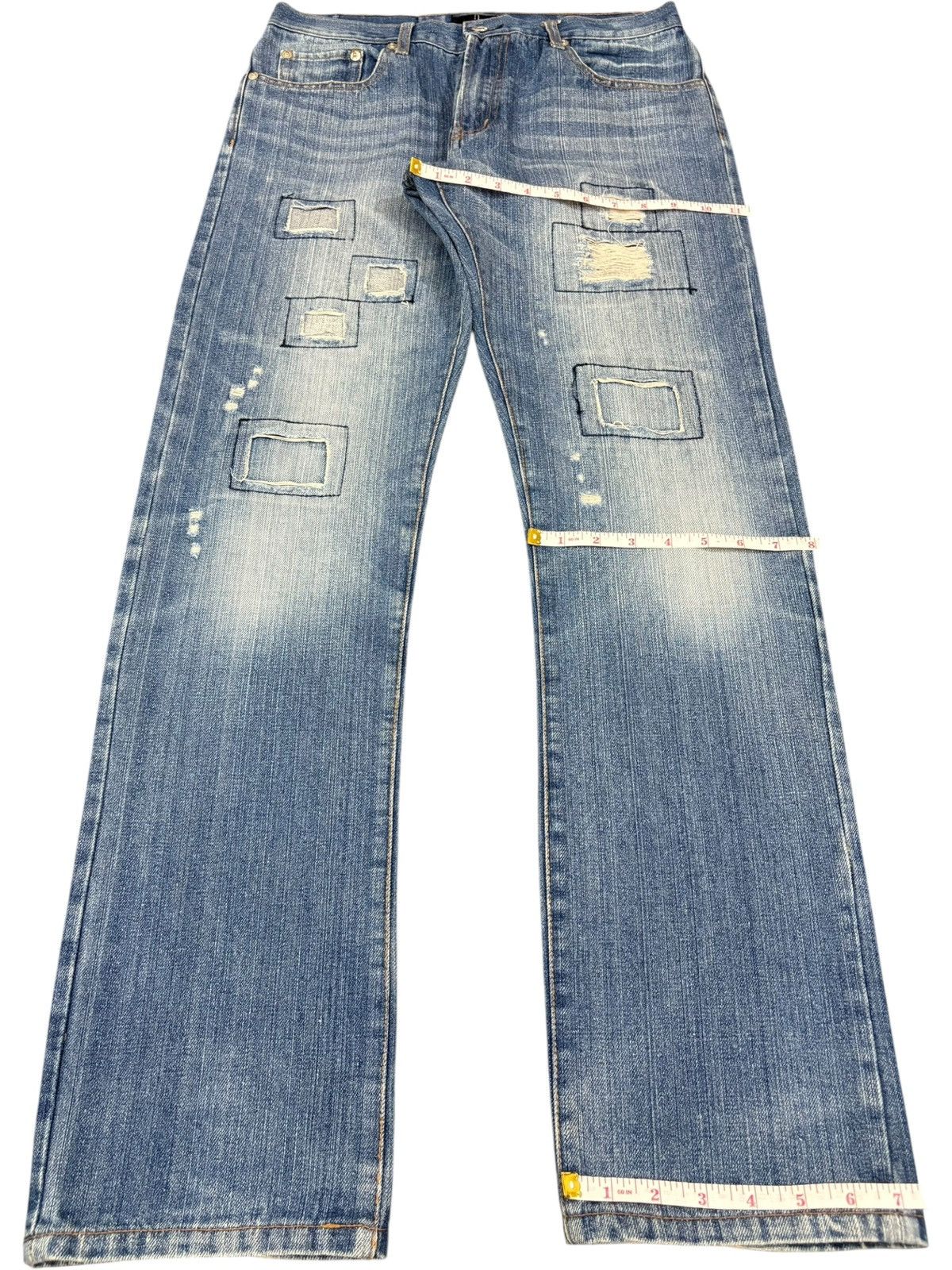 Japanese Brand Vintage Japanese Brand Patches Distressed Jeans Size US 31 - 12 Thumbnail