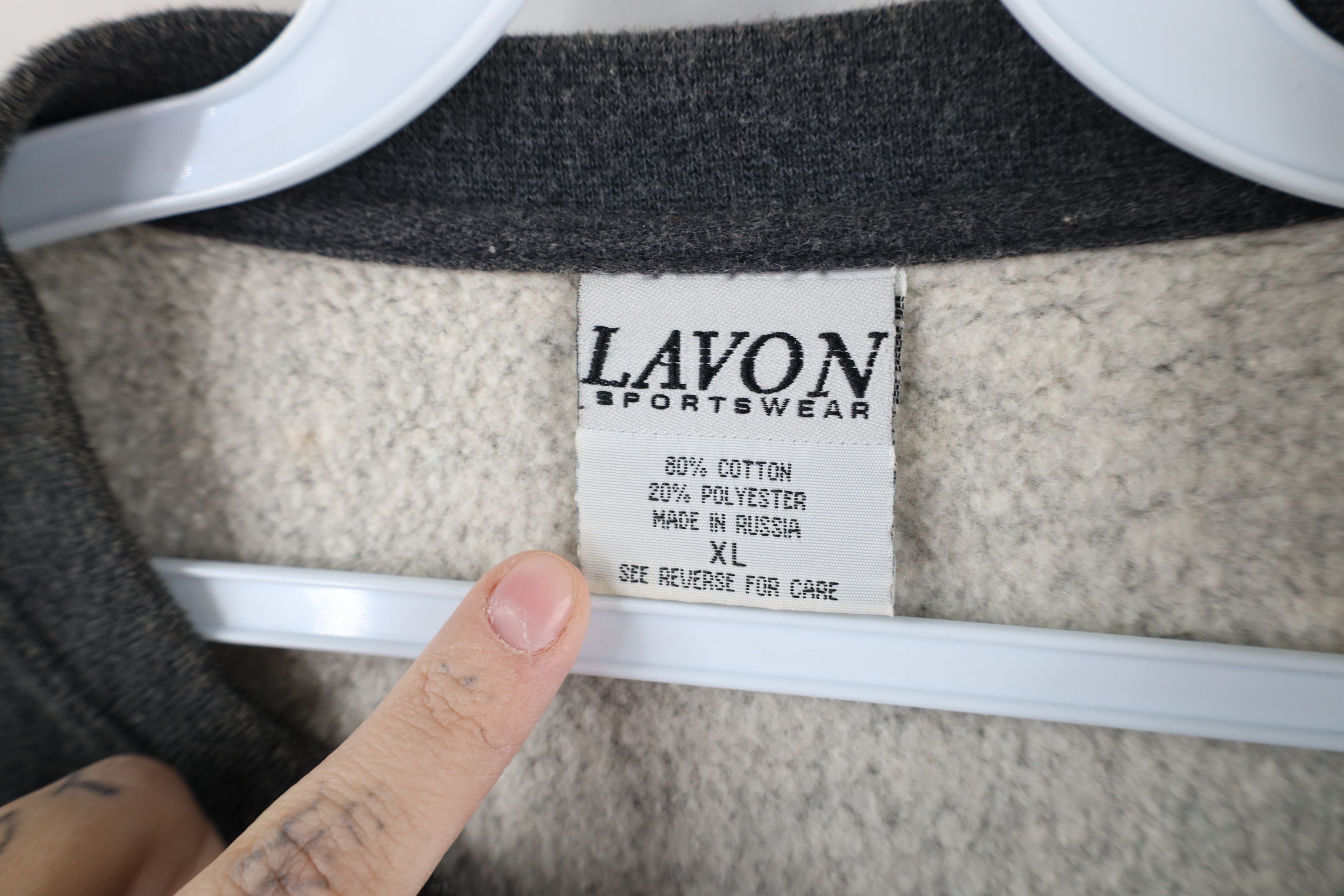 Vintage Vintage 90s Streetwear Blank Crewneck Sweatshirt Gray Size US XL / EU 56 / 4 - 10 Thumbnail