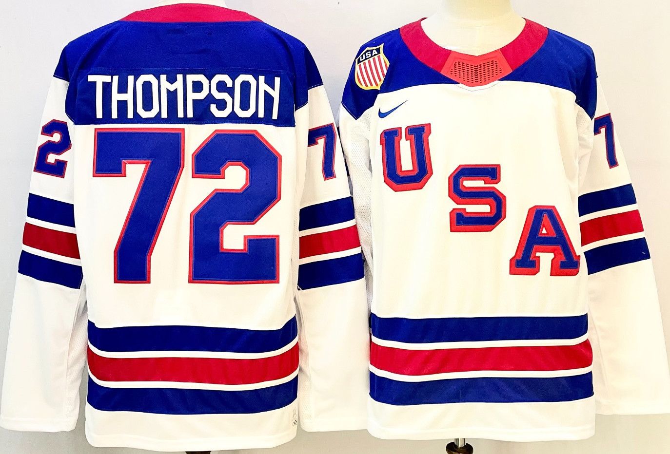 Other Men's USA Hockey #72 THOMPSON Jersey White Size US S / EU 44-46 / 1 - 1 Thumbnail