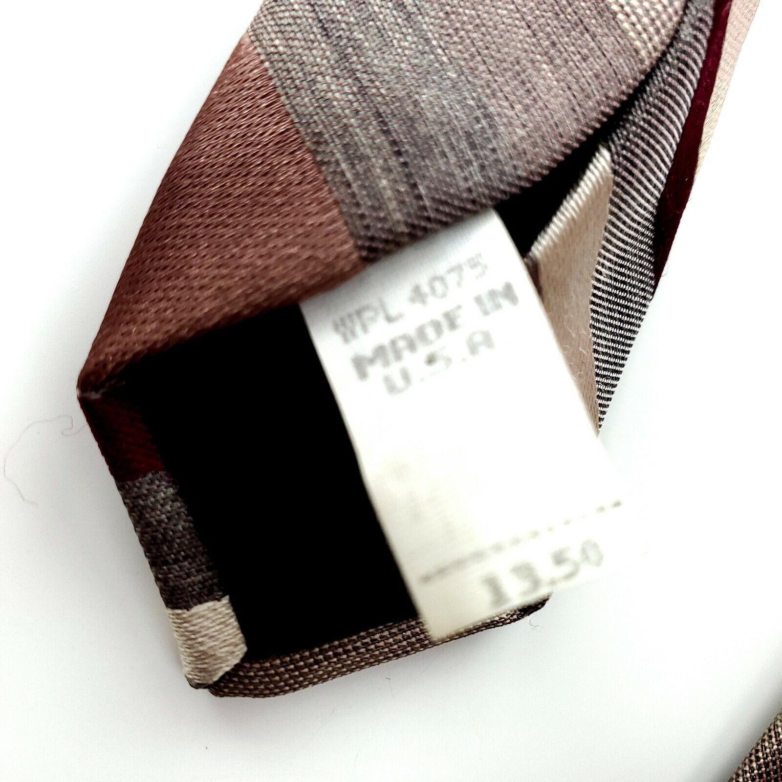 Other Wembley WemSilk Brown Striped Polyester Tie Classic Size ONE SIZE - 4 Thumbnail