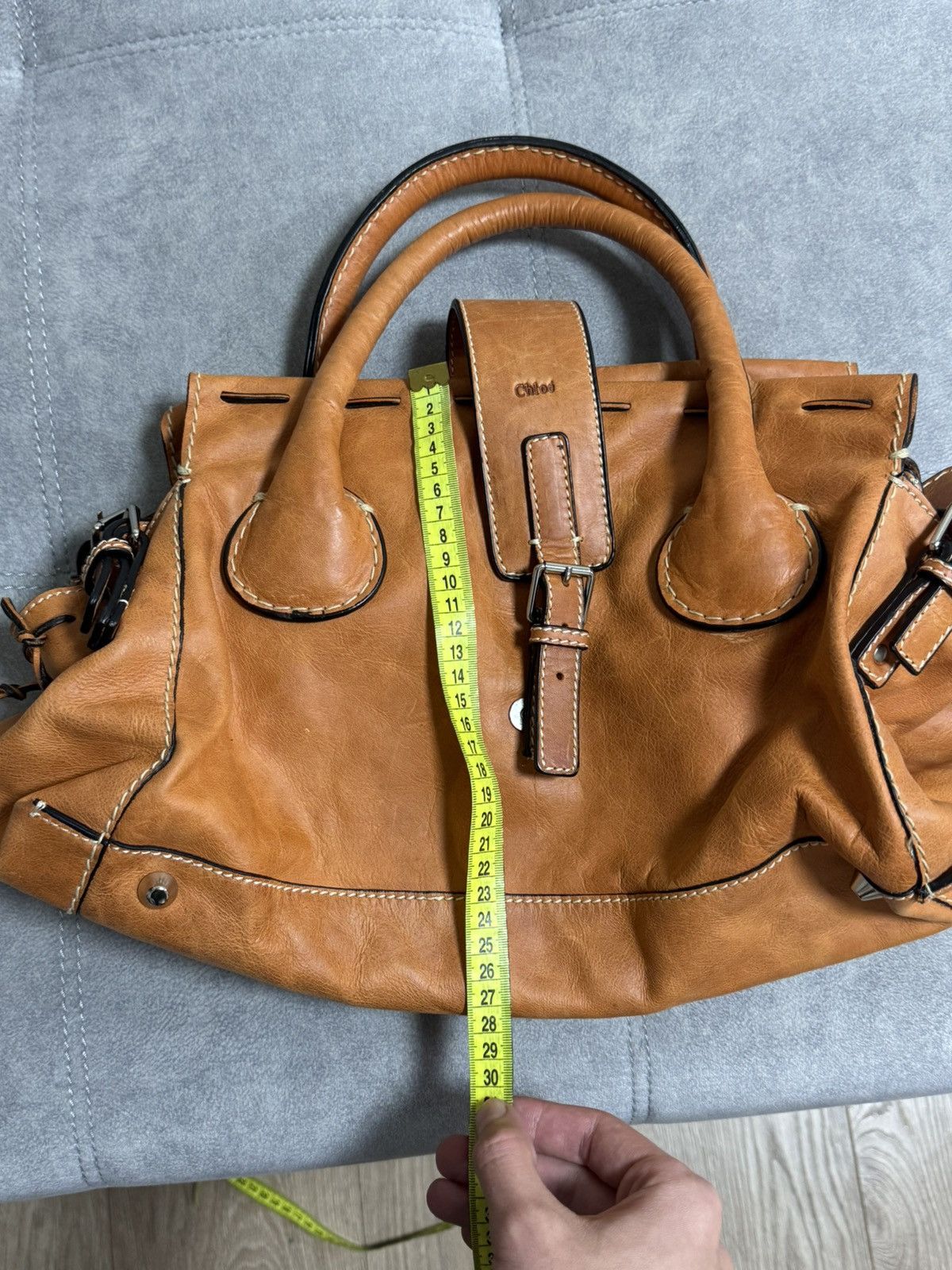 Chloe Chloé Large Edith Satchel Travel Leather Bag Brown Woman’s Size ONE SIZE - 22 Thumbnail