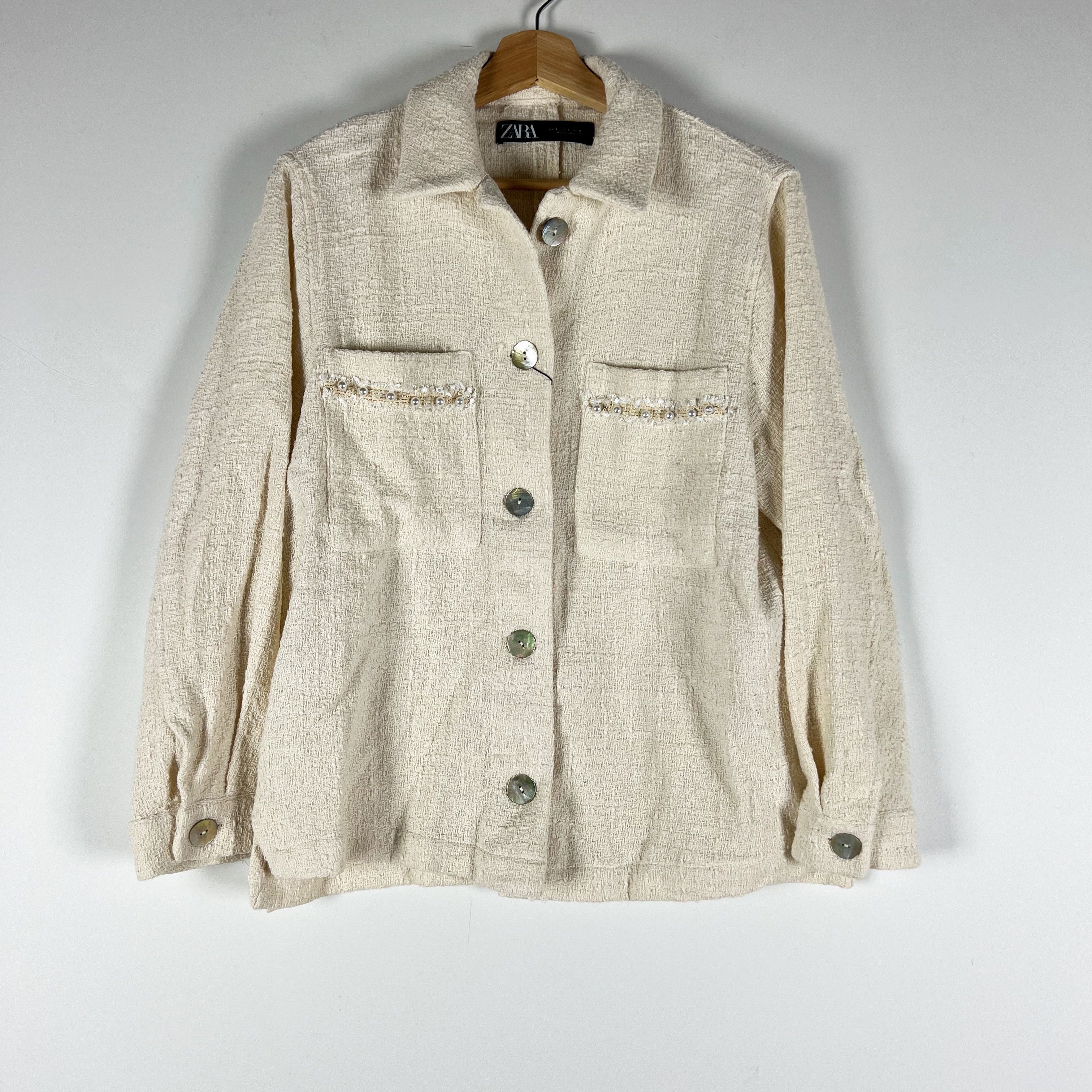Zara NEW Zara Tweed Boucle Woven Textured Size S / US 4 / IT 40 - 1 Thumbnail