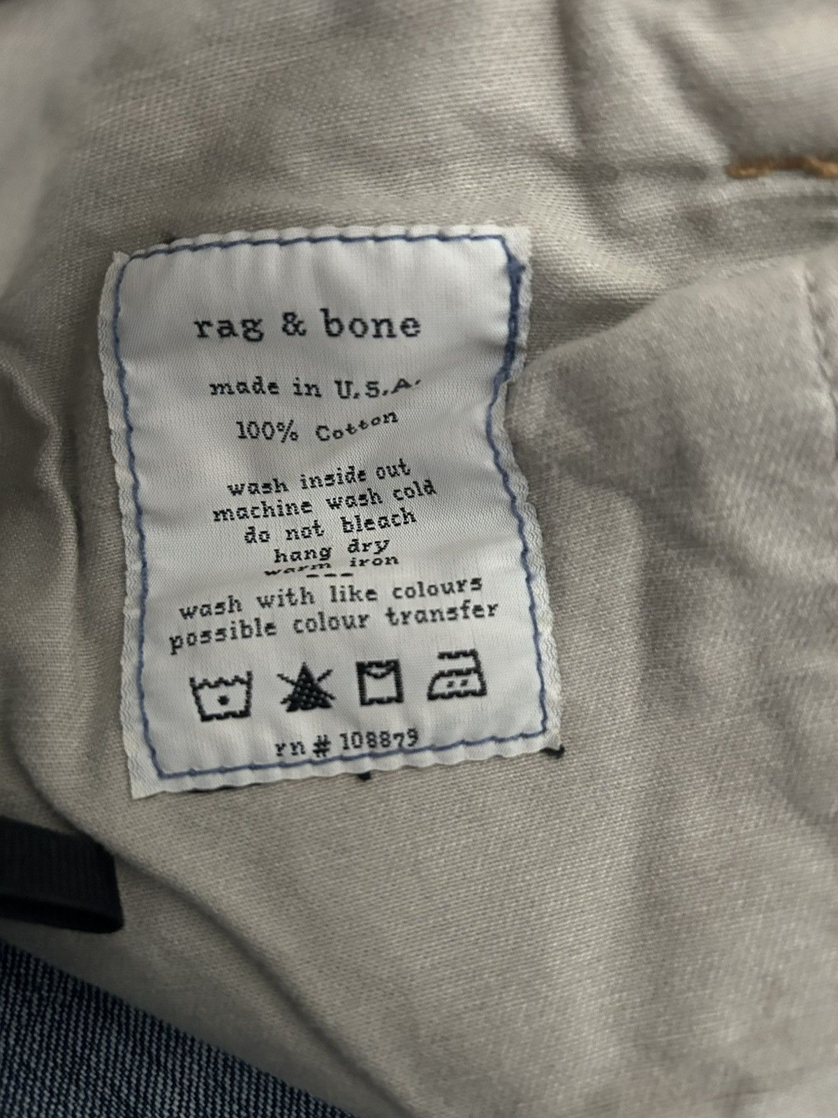 Rag & Bone Rag & Bone Designer Blue Denim Jeans Size US 32 / EU 48 - 6 Thumbnail