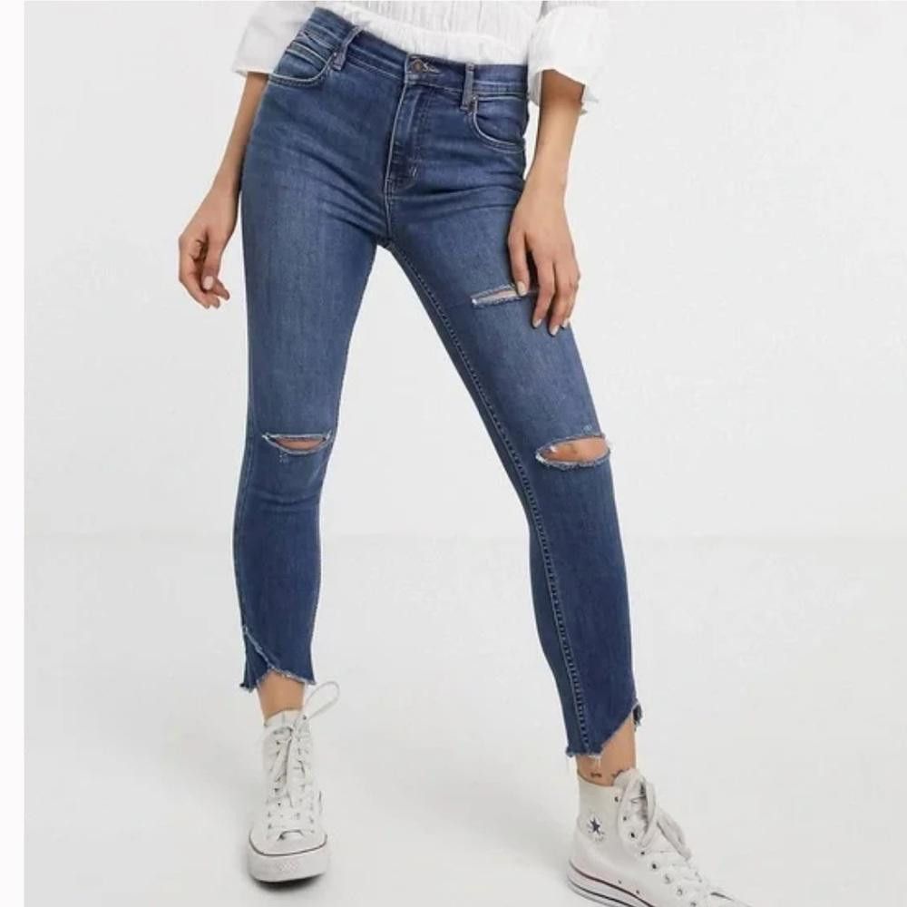 Free People Free People l Garden Party Cross Hem Skinny Jeans Size 28 Size 28" / US 6 / IT 42 - 11 Thumbnail