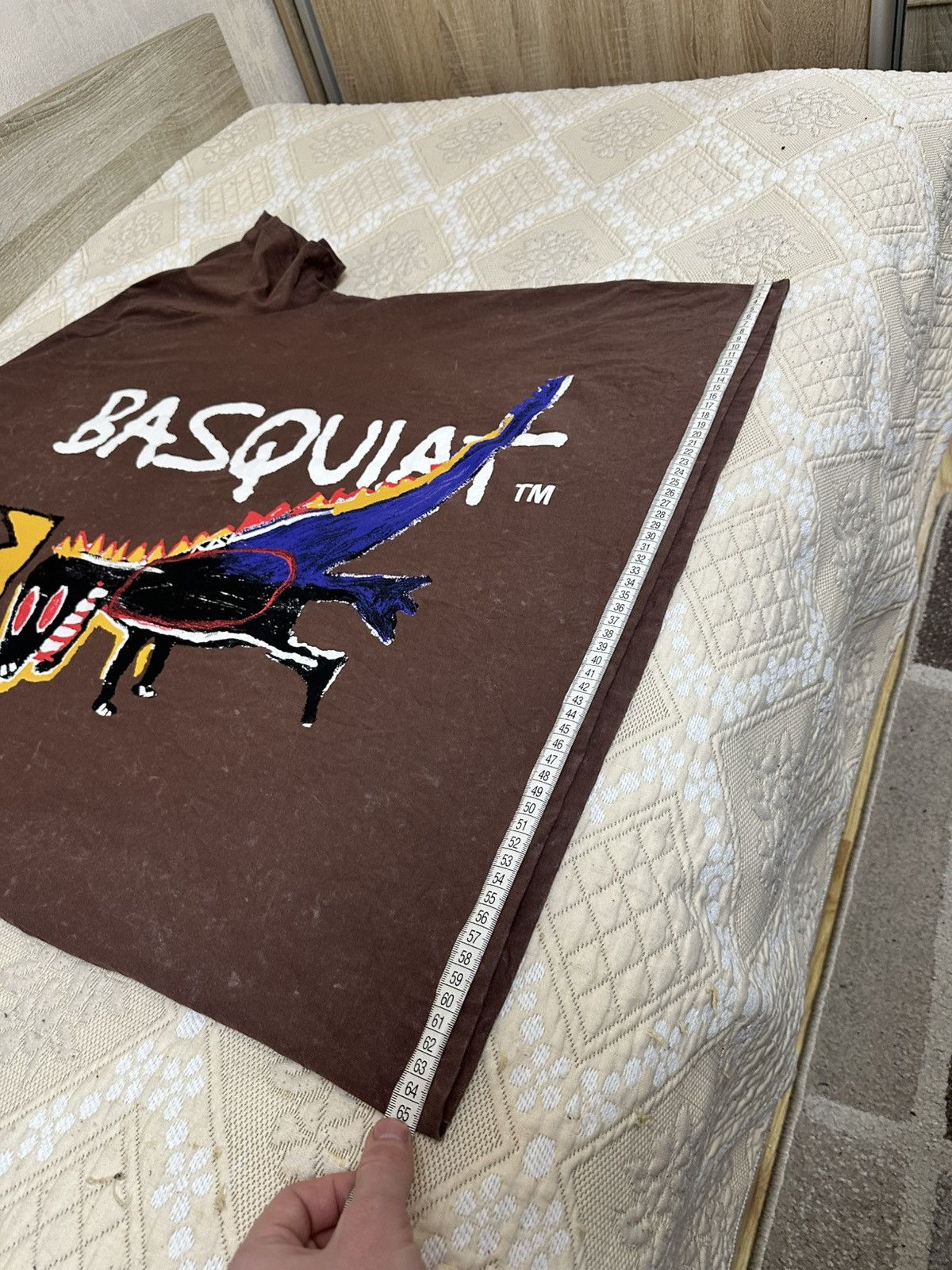 Jean-Michel Basquiat 🔥 VINTAGE JEAN MICHAEL BASQUIAT DINOSAUR CROWN LOGO T SHIRT Size US XXL / EU 58 / 5 - 7 Thumbnail