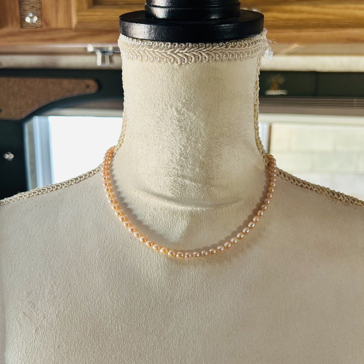 Vintage Vintage 70s elegant light peach genuine pearl necklace Size ONE SIZE - 2 Thumbnail