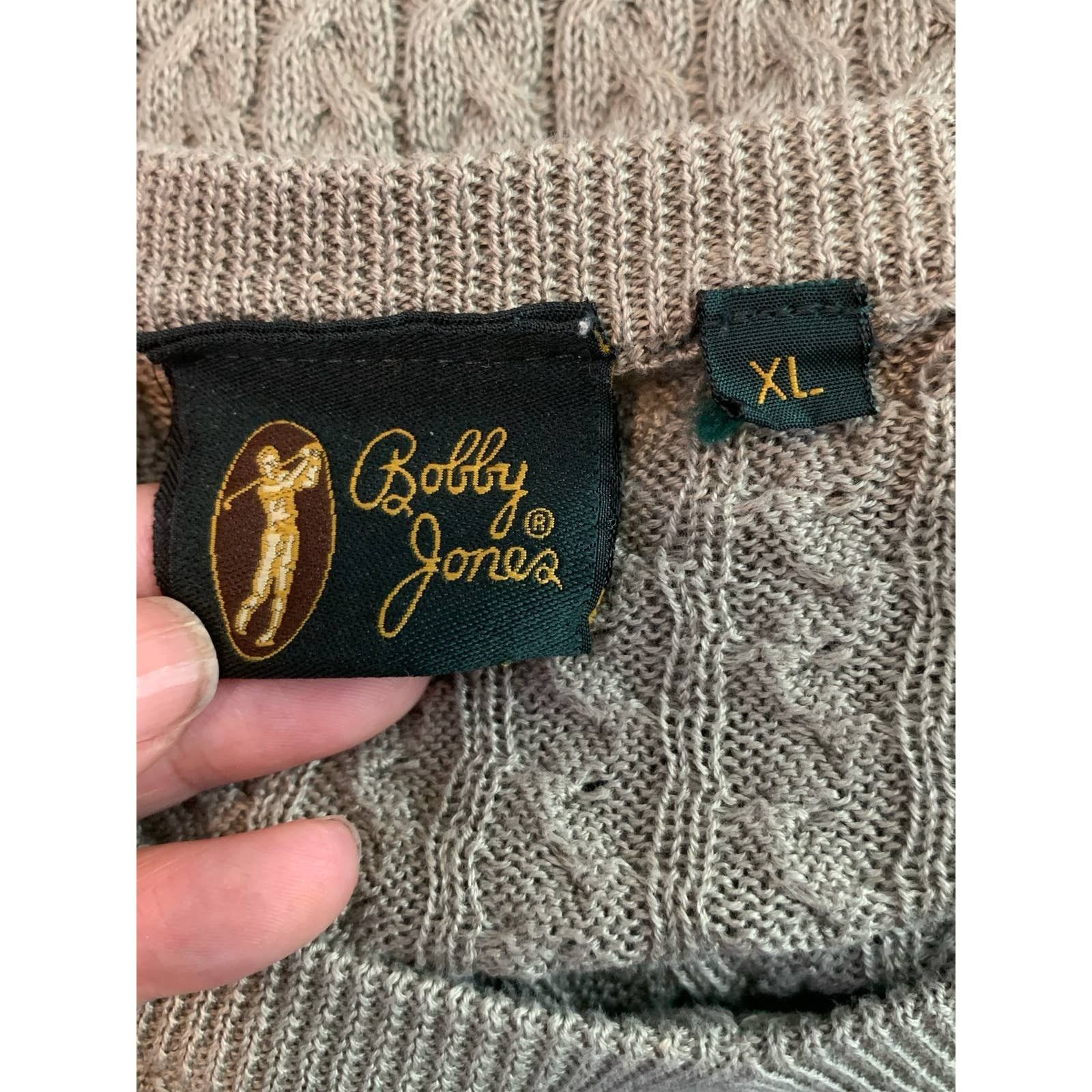 Bobby Jones Bobby Jones beige cotton V neck long sleeves sweater size XL Size US XL / EU 56 / 4 - 3 Thumbnail