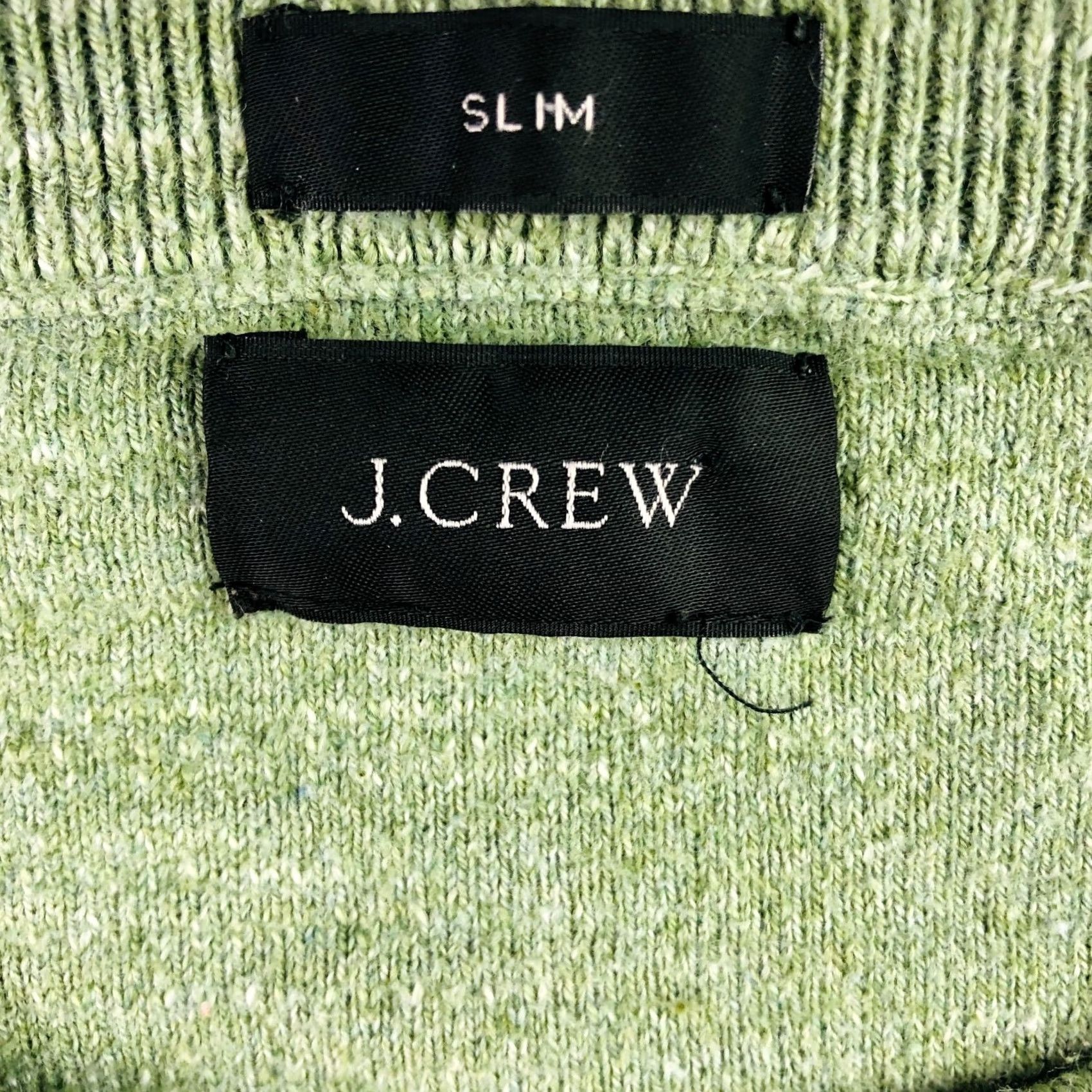 J.Crew J.CREW Men’s Slim Knit Crewneck Sweater Green L Pullover Cotton Shirt? Size US L / EU 52-54 / 3 - 3 Thumbnail