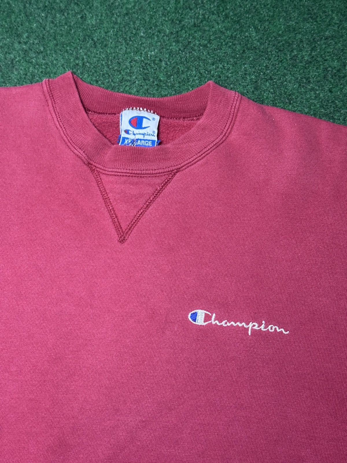 Champion Vintage 90s Champion FADED Red Hip Hop Grunge Sweatshirt Size US XXL / EU 58 / 5 - 2 Thumbnail