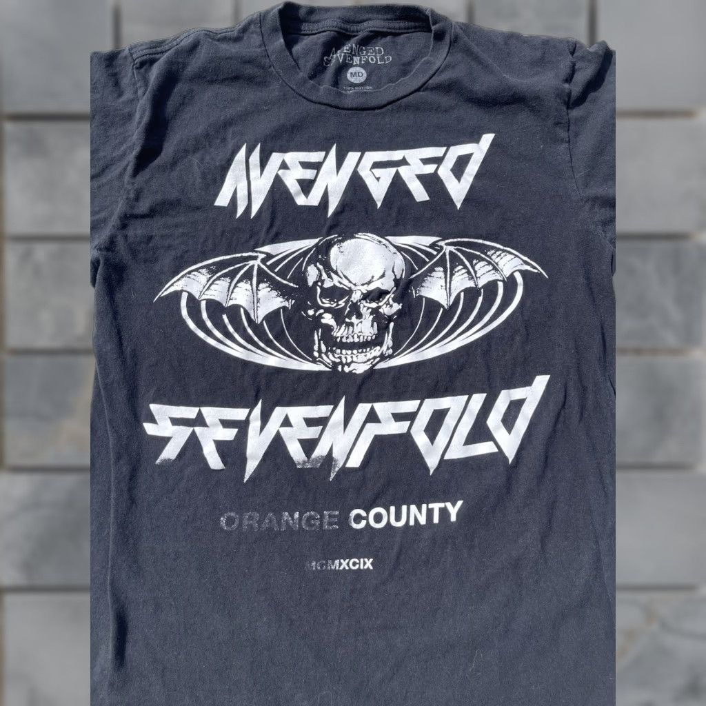 Logo 7 Avenged Sevenfold T-Shirt Black OC Logo M Spell-Out Emo Rock Y2K A7X Metal Mens Shirt Short Sleeve 2020s Cotton Knit Holiday? Size US M / EU 48-50 / 2 - 1 Thumbnail