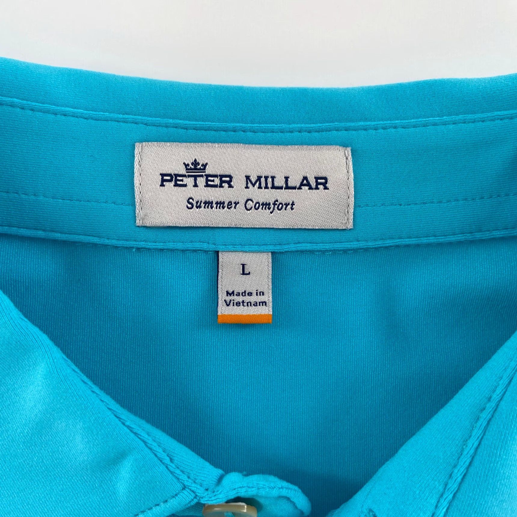 Peter Millar Peter Millar Summer Comfort Men Polo Shirt Large Blue The Sinclair Invitational Golf Sleeve Short Sleeve Collared Button Golf Brand Vintage No Size US L / EU 52-54 / 3 - 4 Thumbnail