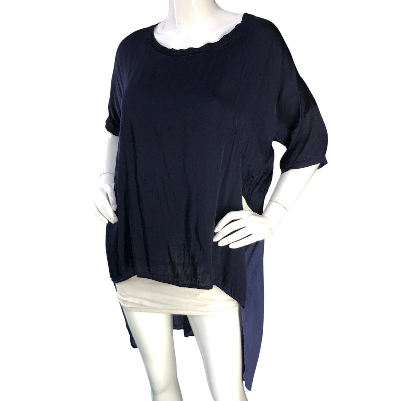 Other Stark X Size M Top Mixed Media High Low Hem Lightweight Blue Size M / US 6-8 / IT 42-44 - 1 Thumbnail