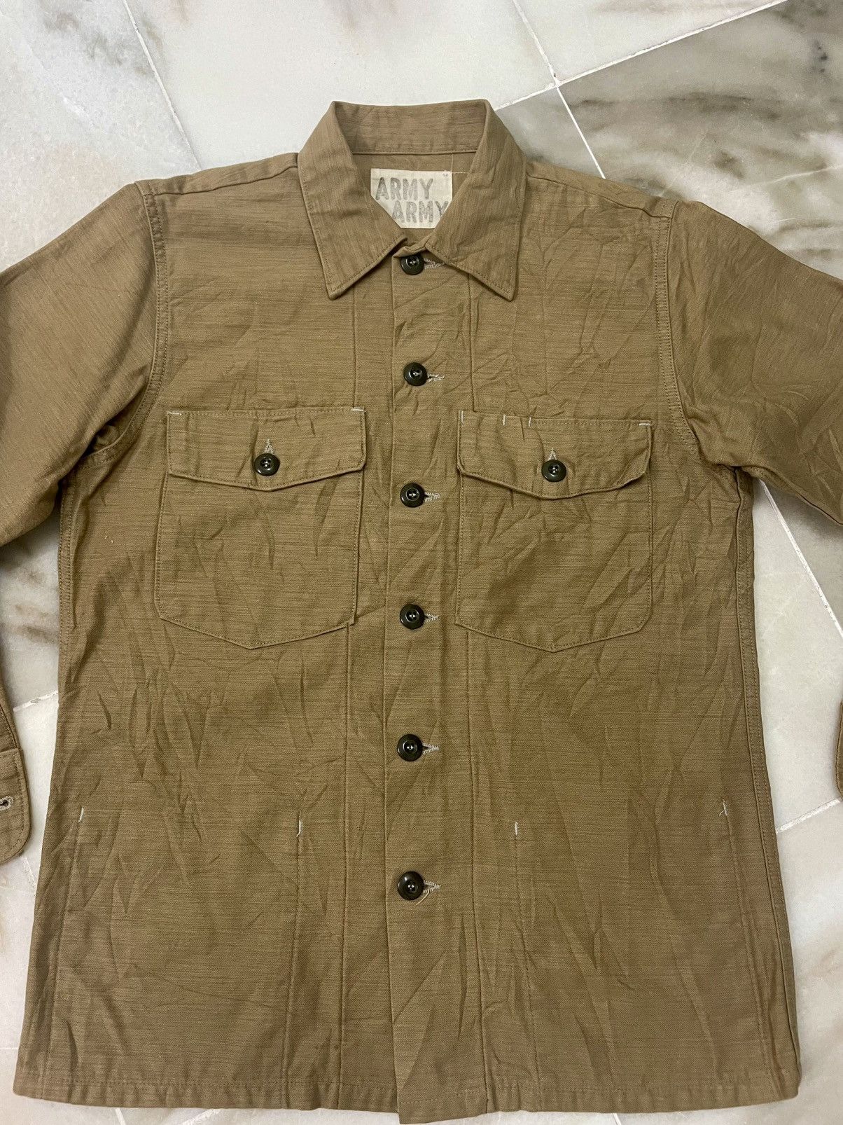 Designer × Japanese Brand × Vintage Vintage Army Japanese Brand Shirt Size US M / EU 48-50 / 2 - 3 Thumbnail
