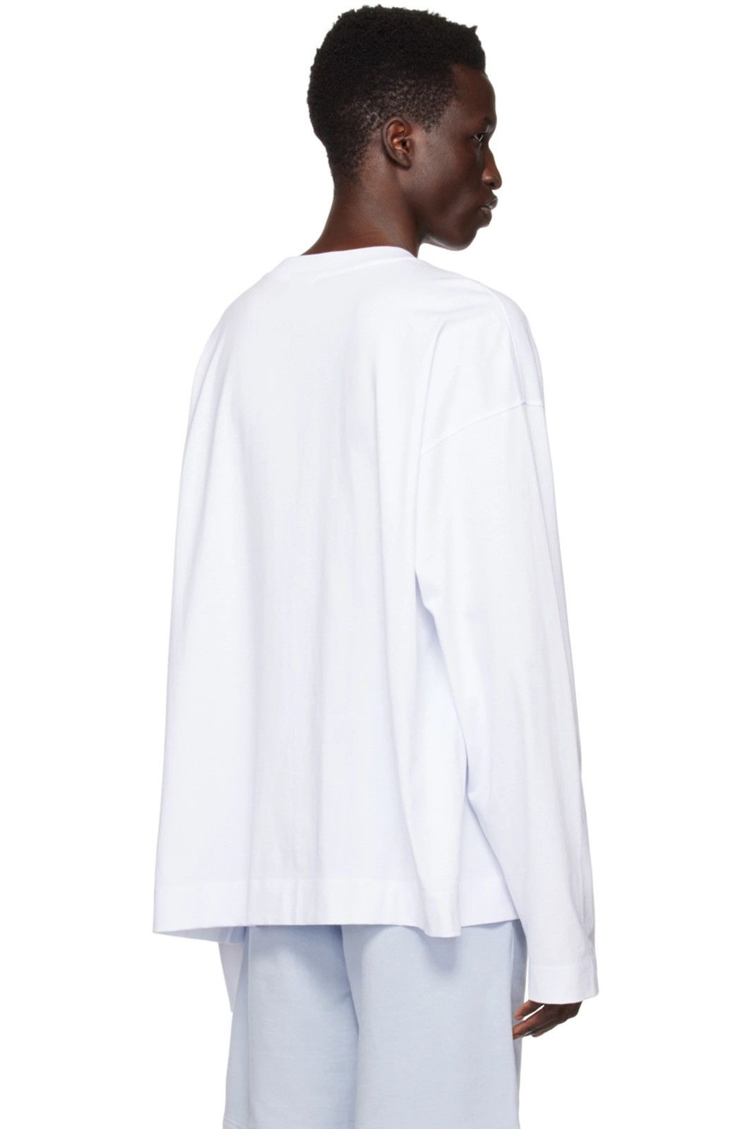 Dries Van Noten White Crewneck Long Sleeve T-Shirt Size US S / EU 44-46 / 1 - 5 Thumbnail