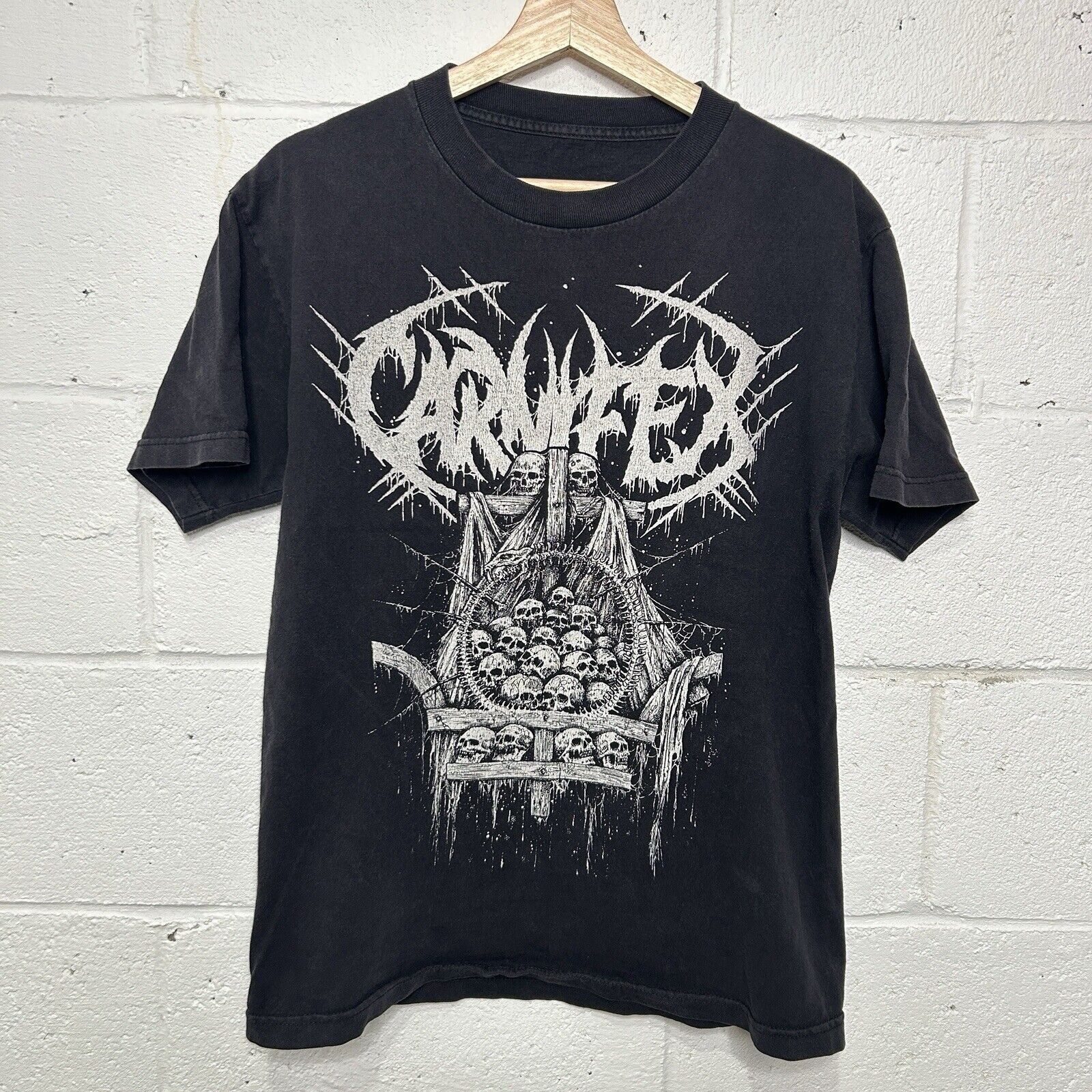 Fruit Of The Loom Carnifex Die Without Hope 2014 Skulls Y2K Deathcore Size US M / EU 48-50 / 2 - 1 Thumbnail