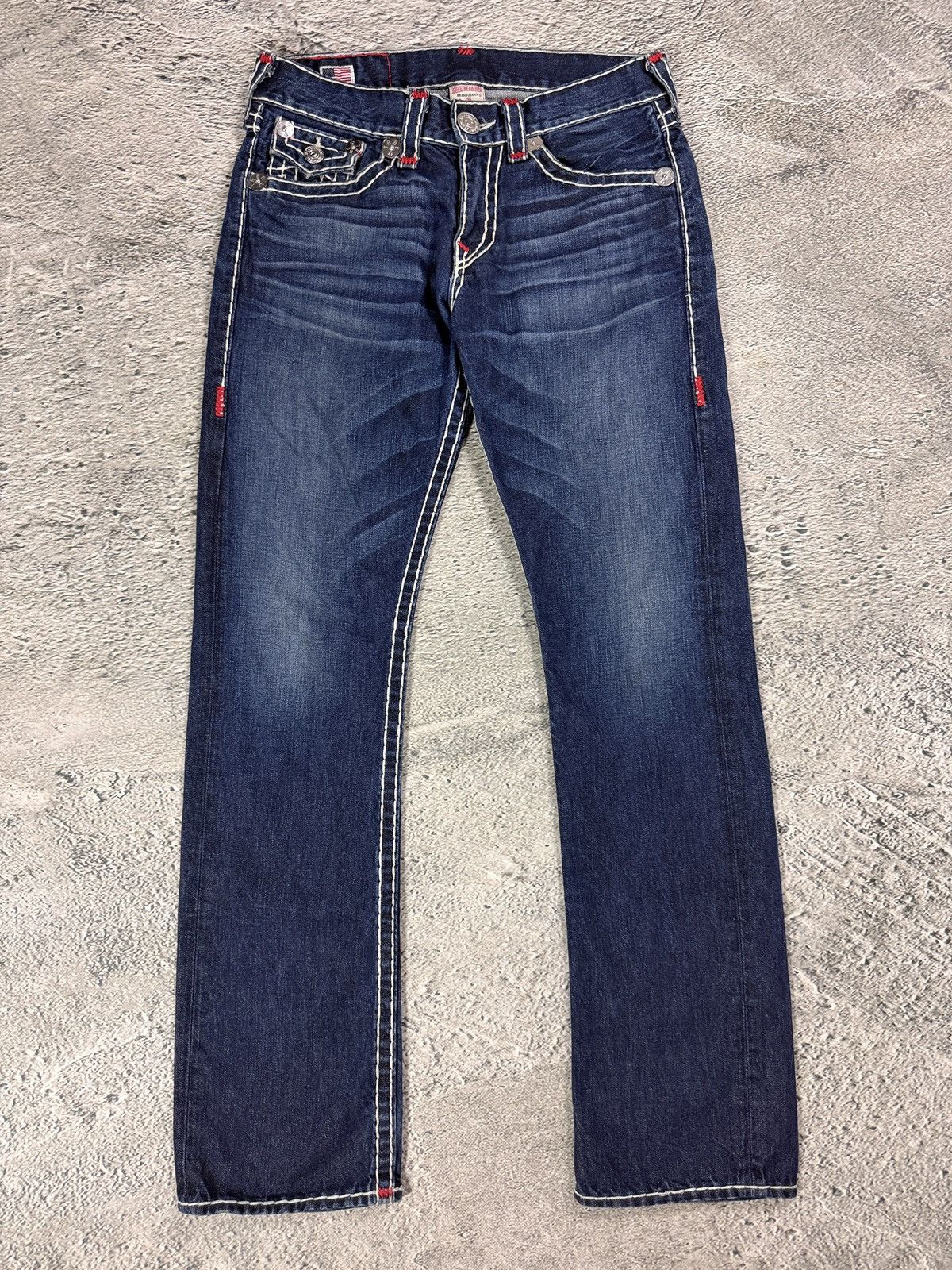 True Religion True Religion blue jeans Red Tab stitching Y2K Ricky Size US 31 - 6 Thumbnail