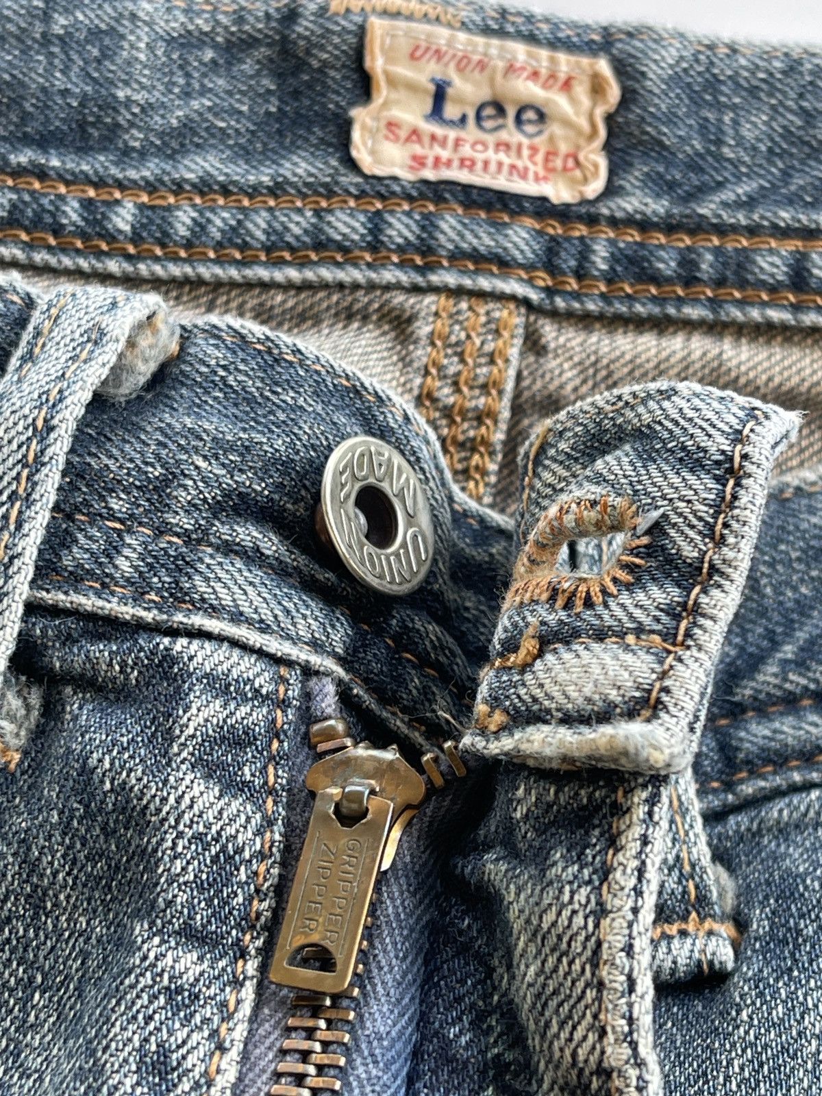 Vintage Lee Union Made Sanforized Shrunk Denim Size US 35 - 13 Thumbnail