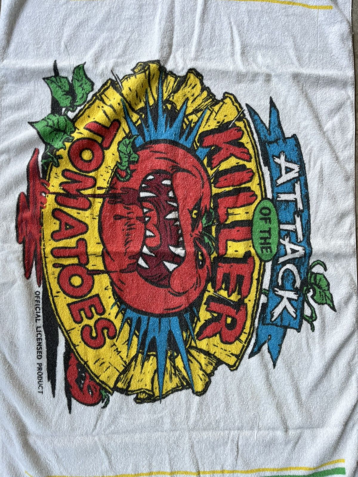 Vintage Vintage Attack of The Killer Tomatoes Beach Towel Very Rare Size ONE SIZE - 2 Thumbnail