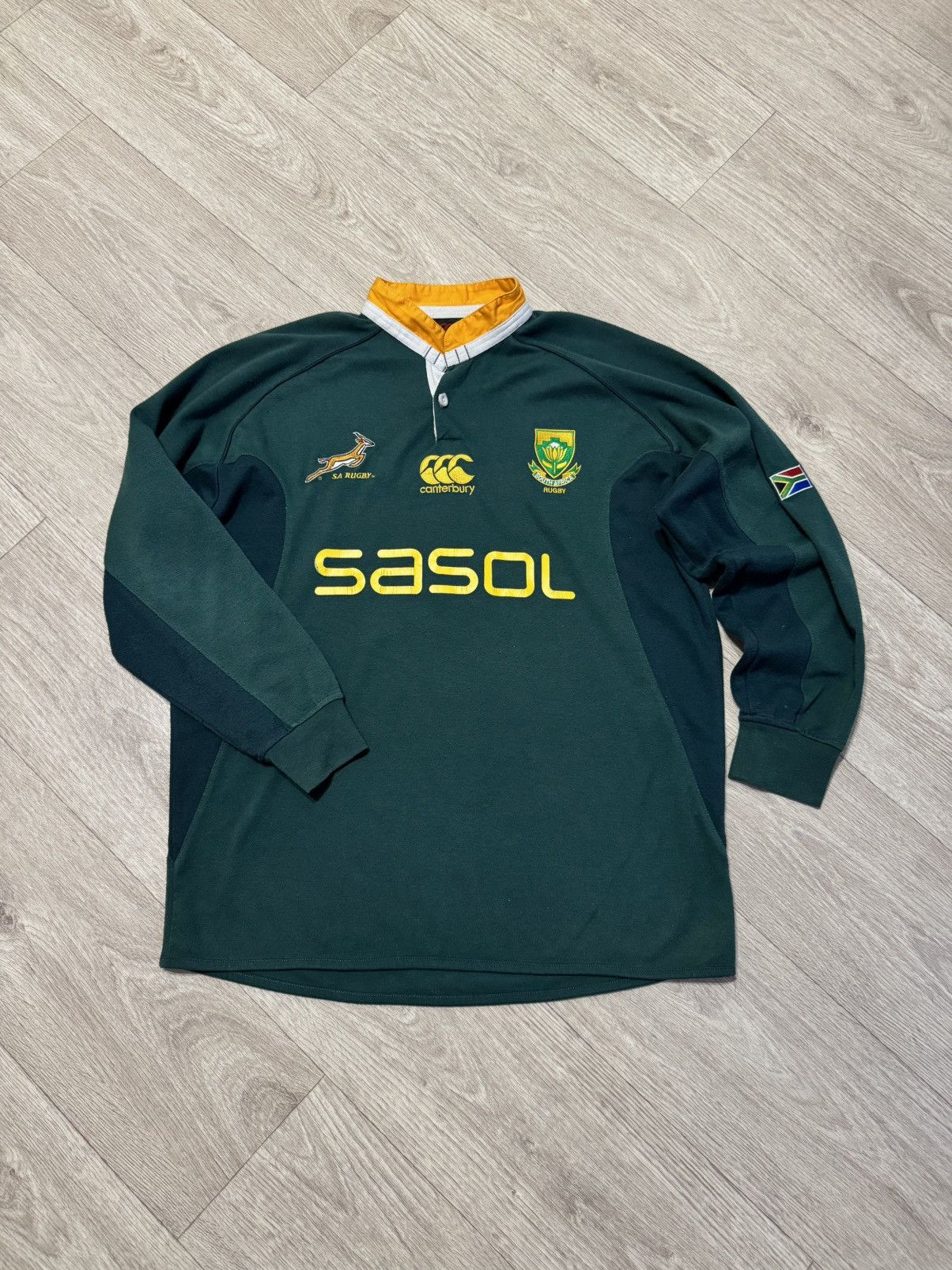 Canterbury of New Zealand 🔷Vintage Canterbury South Africa 2005/06 Rugby Shirt🔷 Size US L / EU 52-54 / 3 - 1 Thumbnail