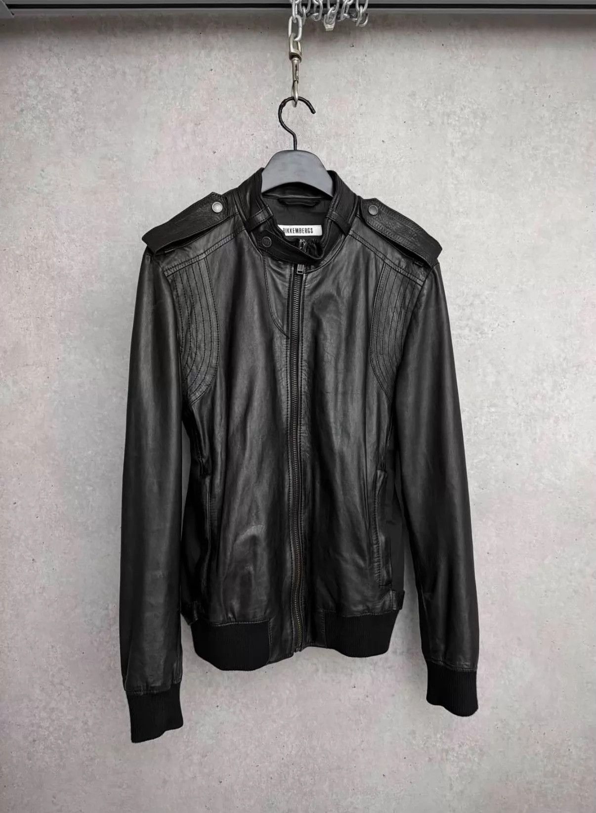 Dirk Bikkembergs dirk bikkembergs Lambskin Moto Zipper Jacket Size US M / EU 48-50 / 2 - 2 Thumbnail