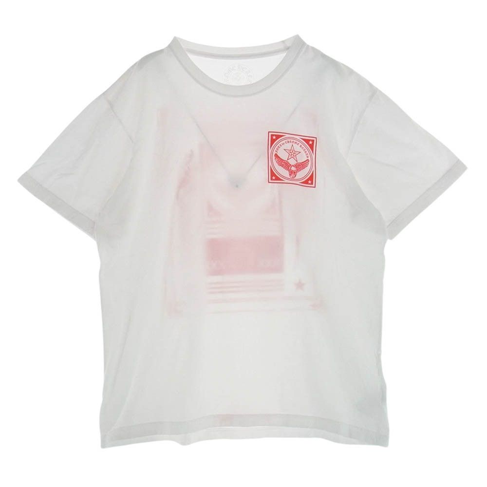 image of Chrome Hearts Foti Back Print T-Shirt in White, Men's (Size Large)