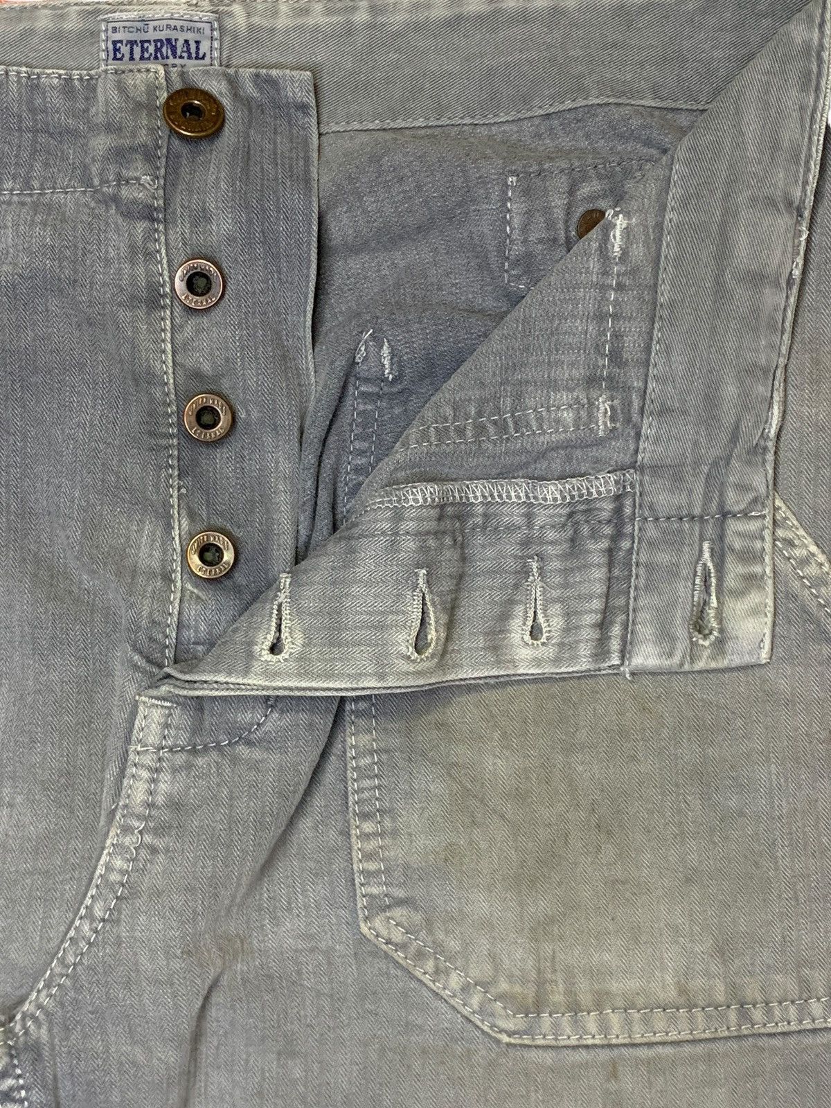Eternal × Japanese Brand Vintage Japan Eternal Mud Wash Buckle Baggy Carpenter Jeans Size US 32 / EU 48 - 3 Thumbnail
