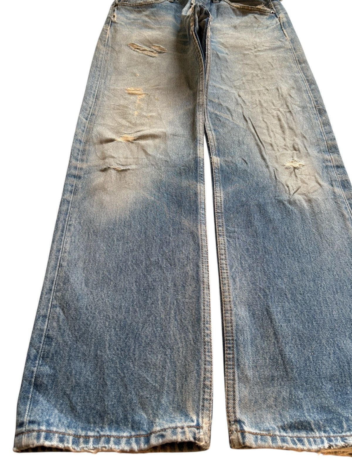 LVC × Levi's × Levi's Vintage Clothing Vintage 90s Levis 501 Mud Wash Distressed Ripped Loose Jean Size US 31 - 6 Thumbnail