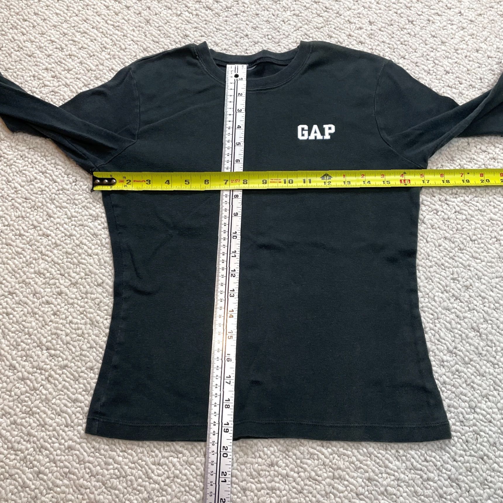 Gap Gap Shirt Juniors Small Black Long Sleeve Soft Cotton Solid Basic Casual Top Size S / US 4 / IT 40 - 4 Thumbnail