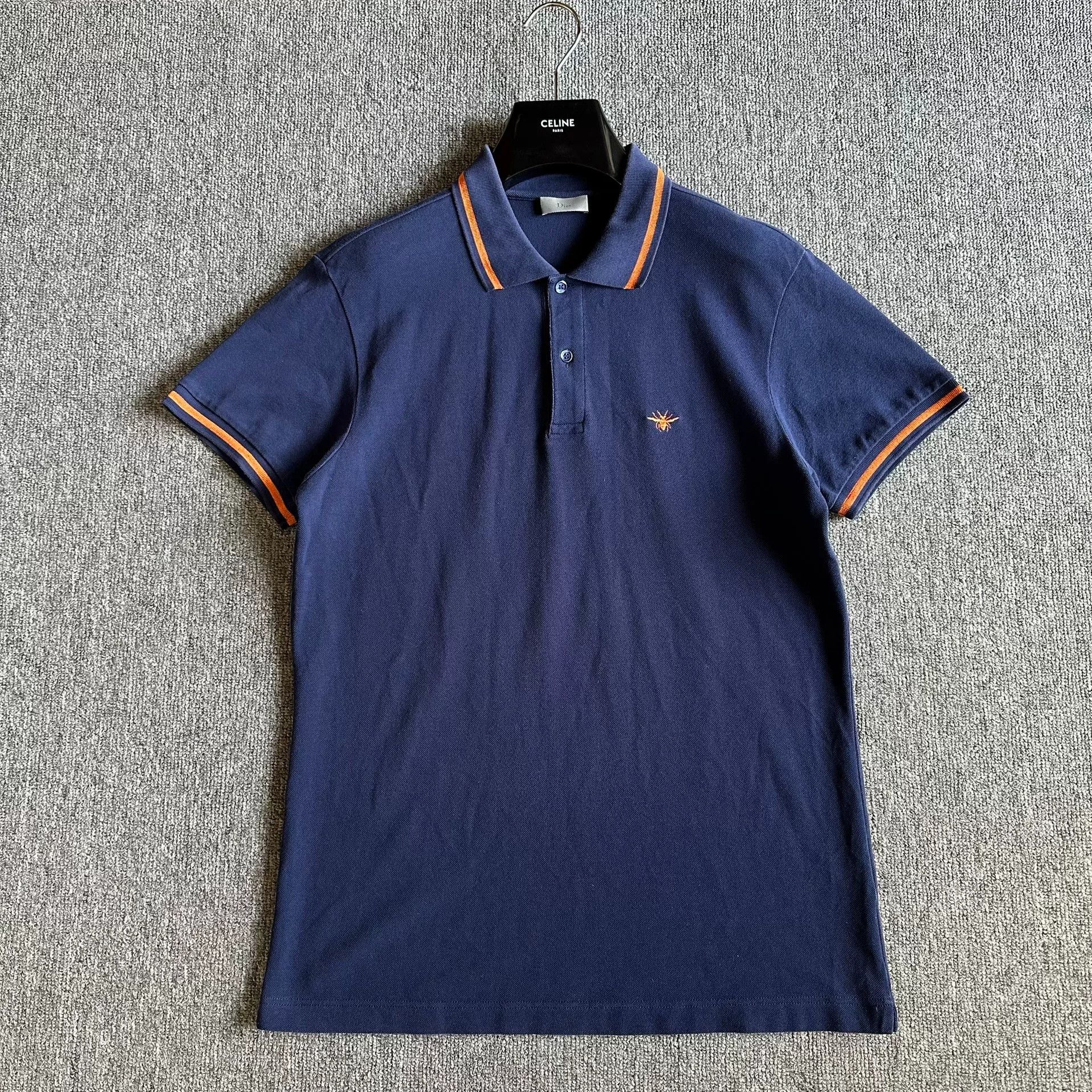 Dior Dior Navy Bee Embroidery Short Sleeve Polo Size US XL / EU 56 / 4 - 1 Thumbnail