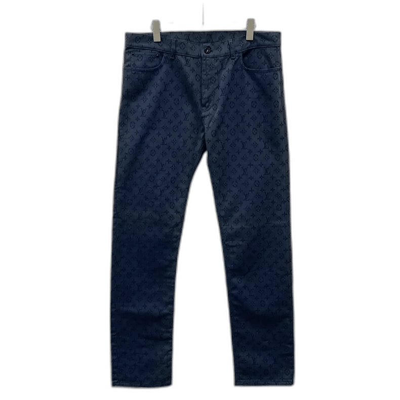 Louis Vuitton Louis Vuitton Blue Logo Pattern Casual Jeans -2505 Size US 36 / EU 52 - 1 Thumbnail