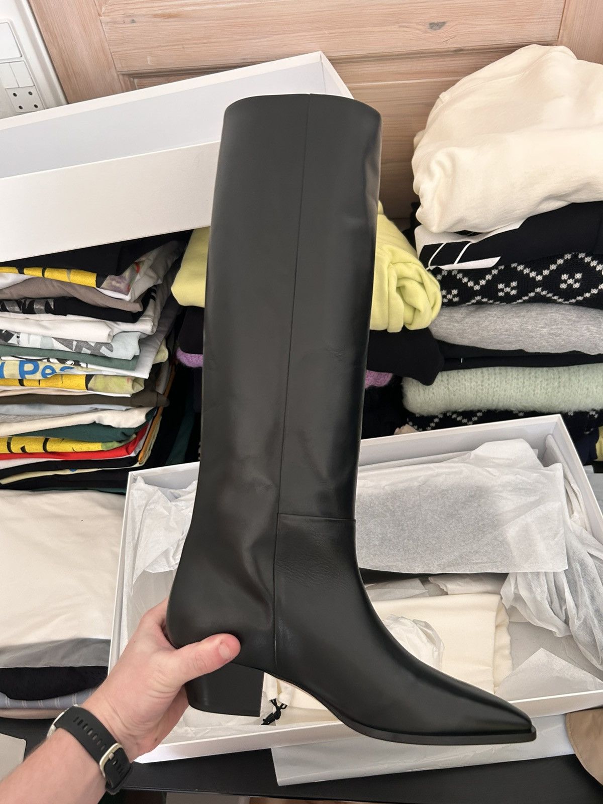 aeyde Aeyde Medea Calf Leather Boots Size US 10 / IT 40 - 2 Thumbnail