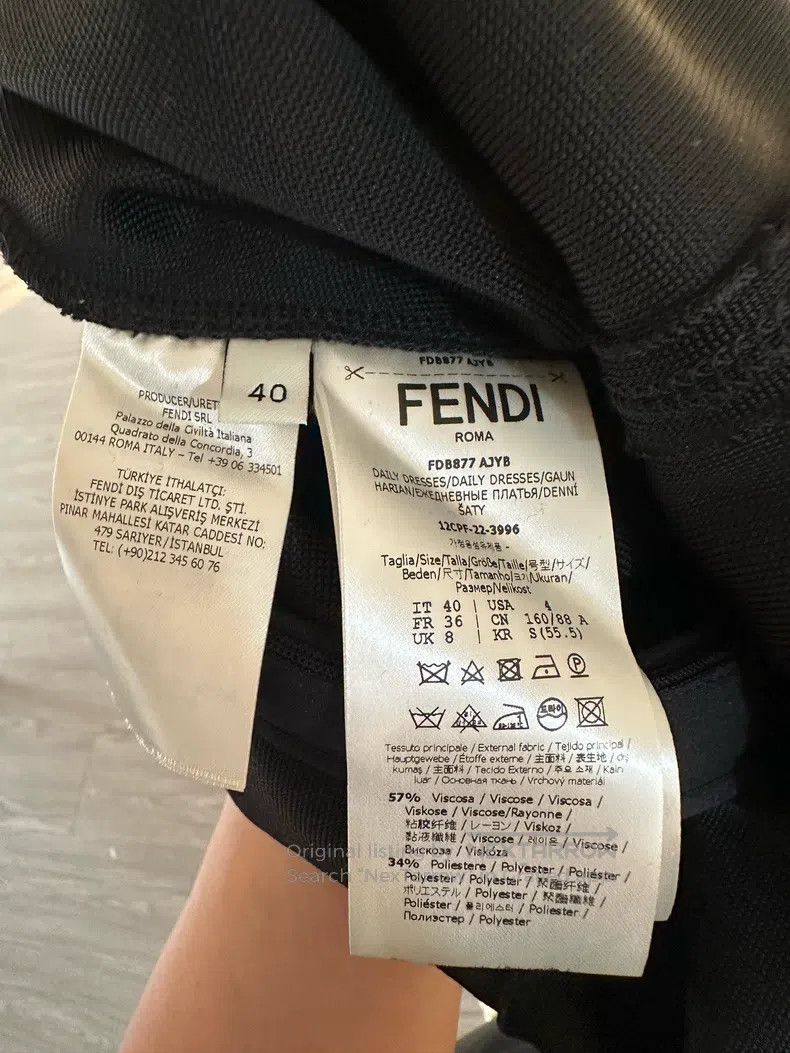 Fendi Fendi Saddle Bag Gold Buckle Dress Size XS / US 0-2 / IT 36-38 - 8 Thumbnail