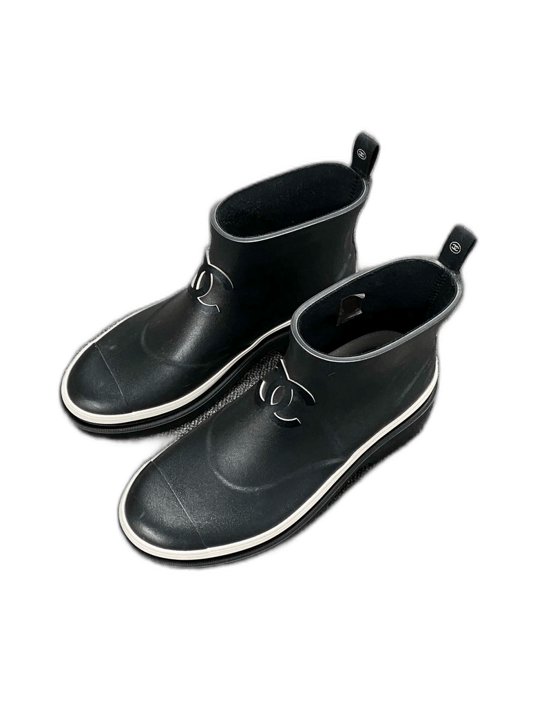 Chanel Chanel Double C Logo Short Boots Size US 8 / IT 38 - 1 Thumbnail