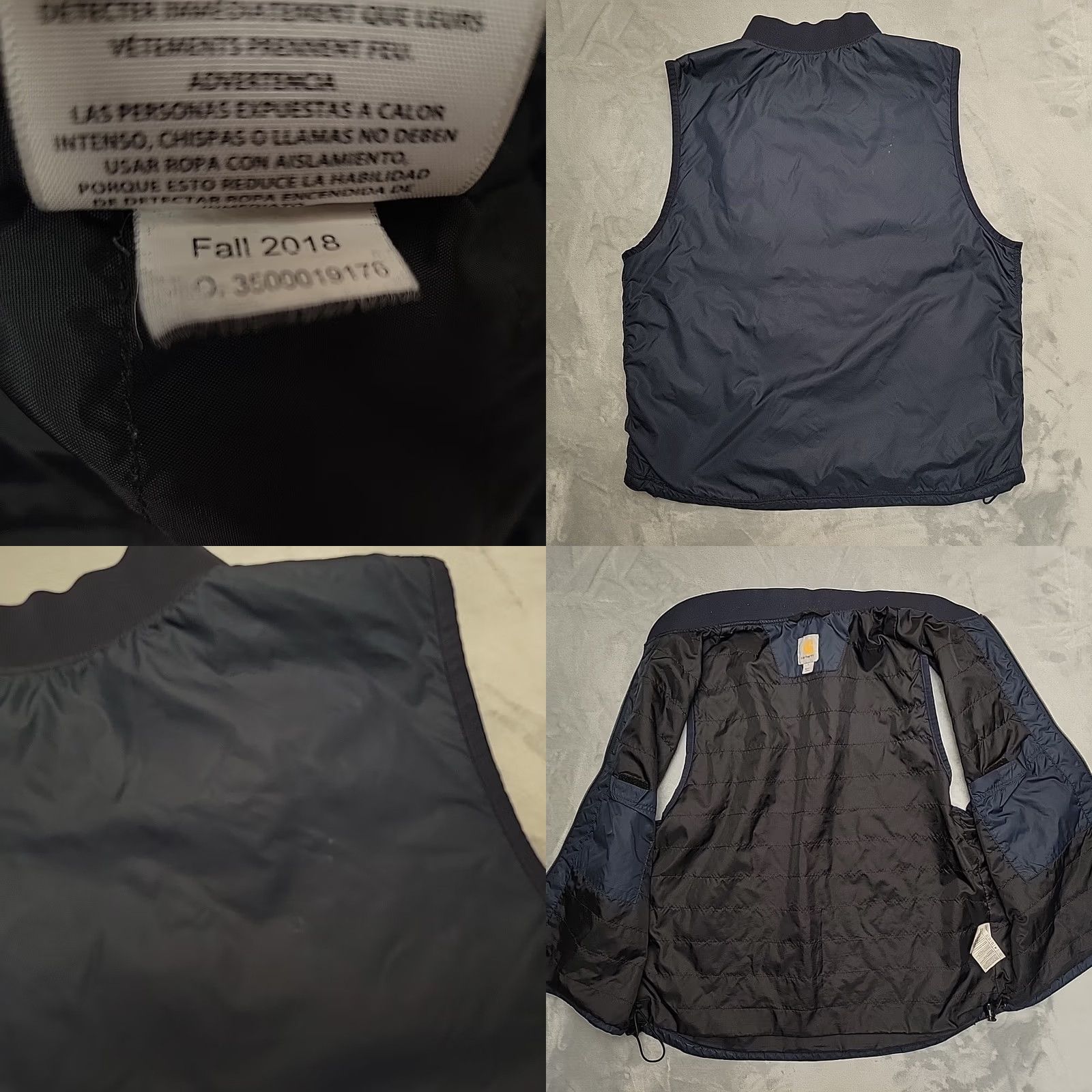 Carhartt Carhartt Vest Mens Large Navy Blue Puffer Insulated Workwear Gilliam Shop 103375 Size US L / EU 52-54 / 3 - 8 Thumbnail