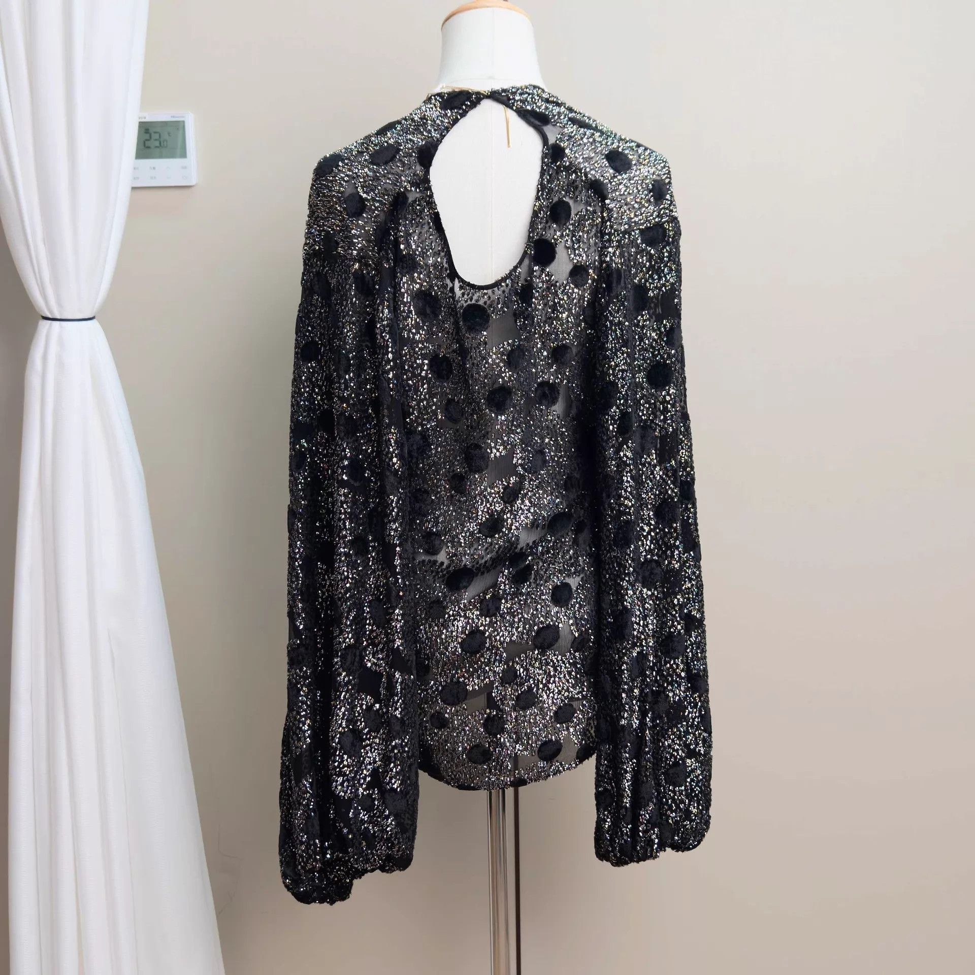 Yves Saint Laurent YSL Black Long Sleeve Top Sz 165/88Y Size M / US 6-8 / IT 42-44 - 4 Thumbnail