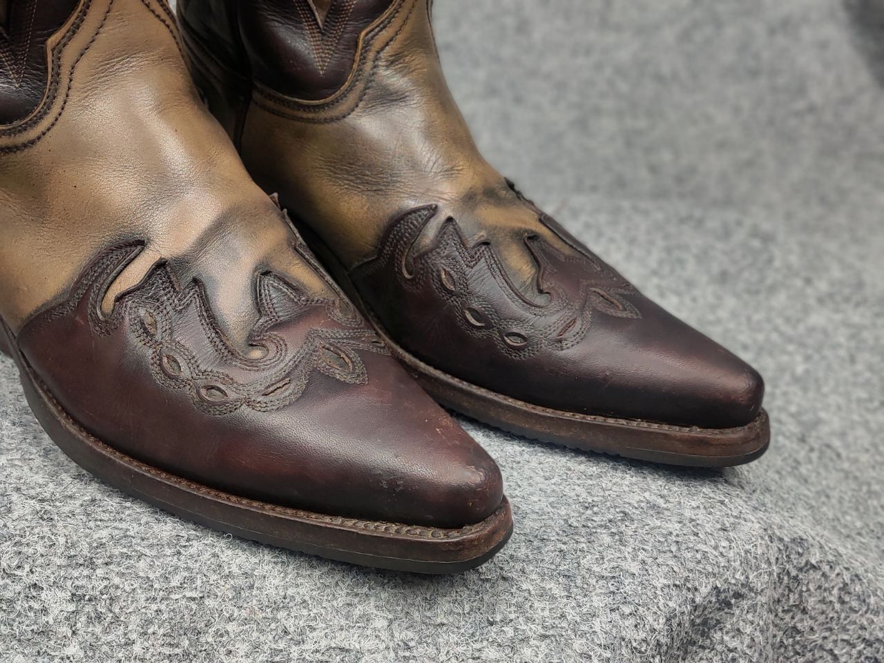 Sancho Boots Vintage Sancho Boots Leather embroidered Western Cowboy Size US 7.5 / EU 40-41 - 12 Thumbnail